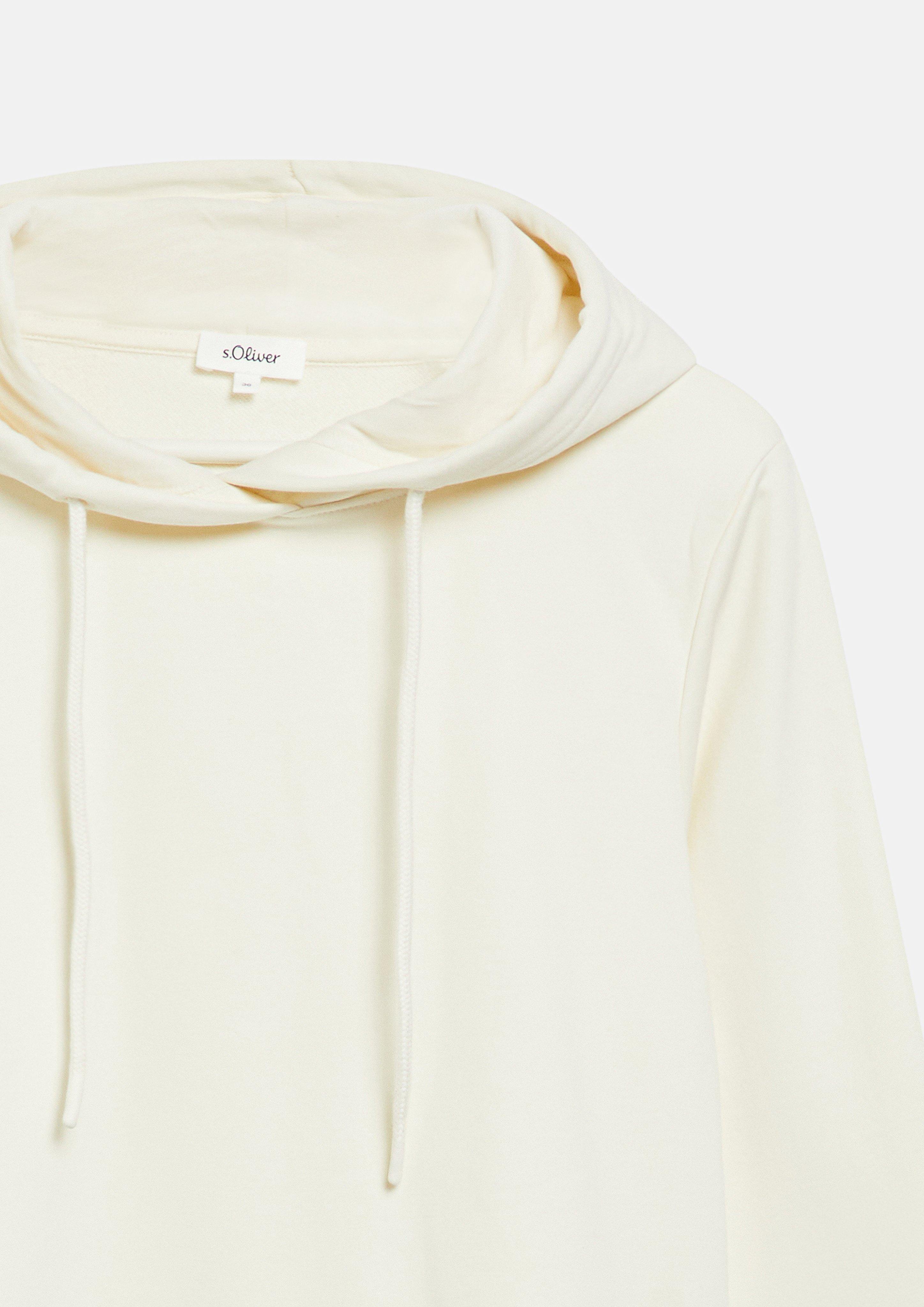 Damen Sweatshirt mit Kapuze im Relaxed Fit in creme von s.Oliver