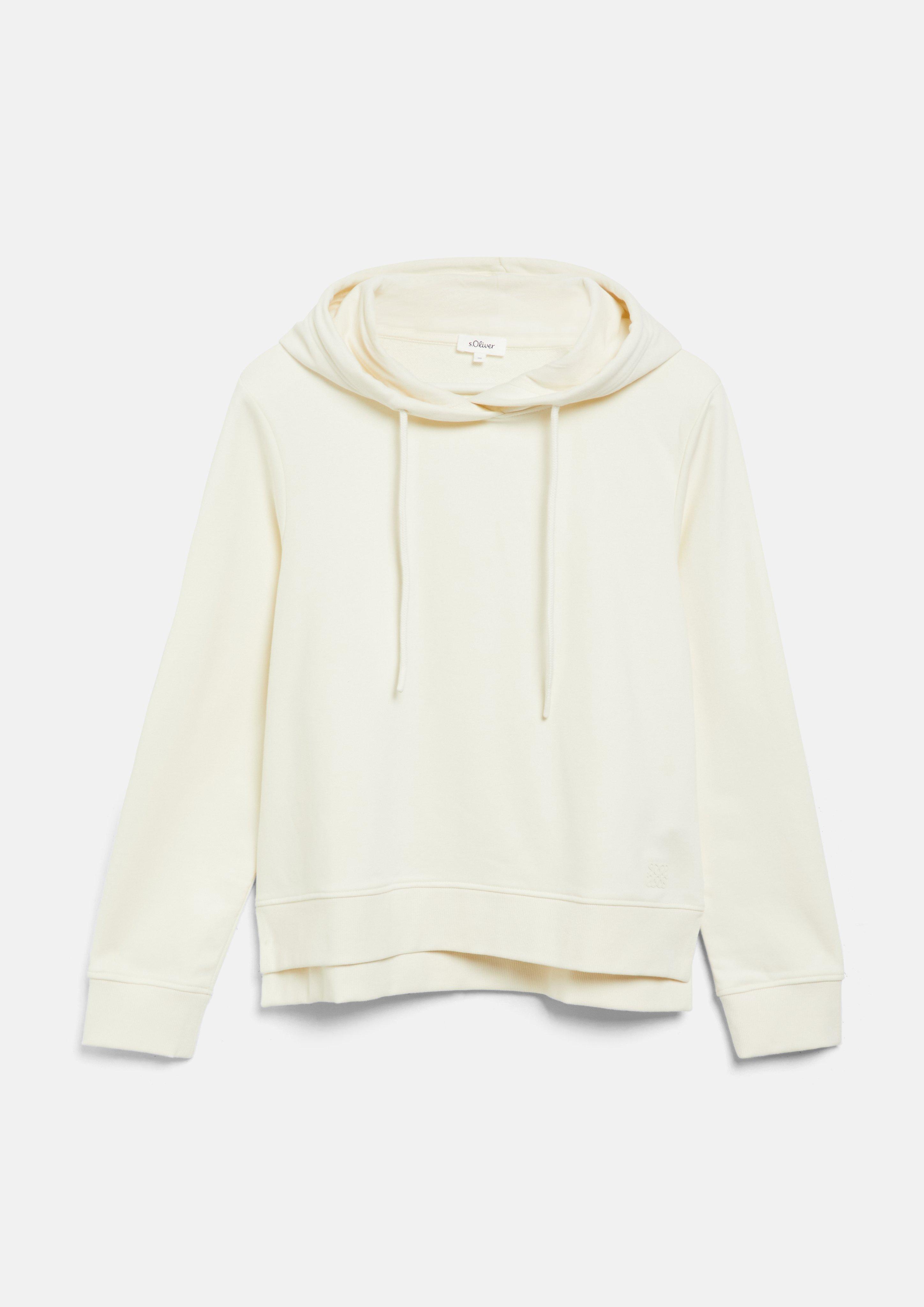 Damen Sweatshirt mit Kapuze im Relaxed Fit in creme von s.Oliver