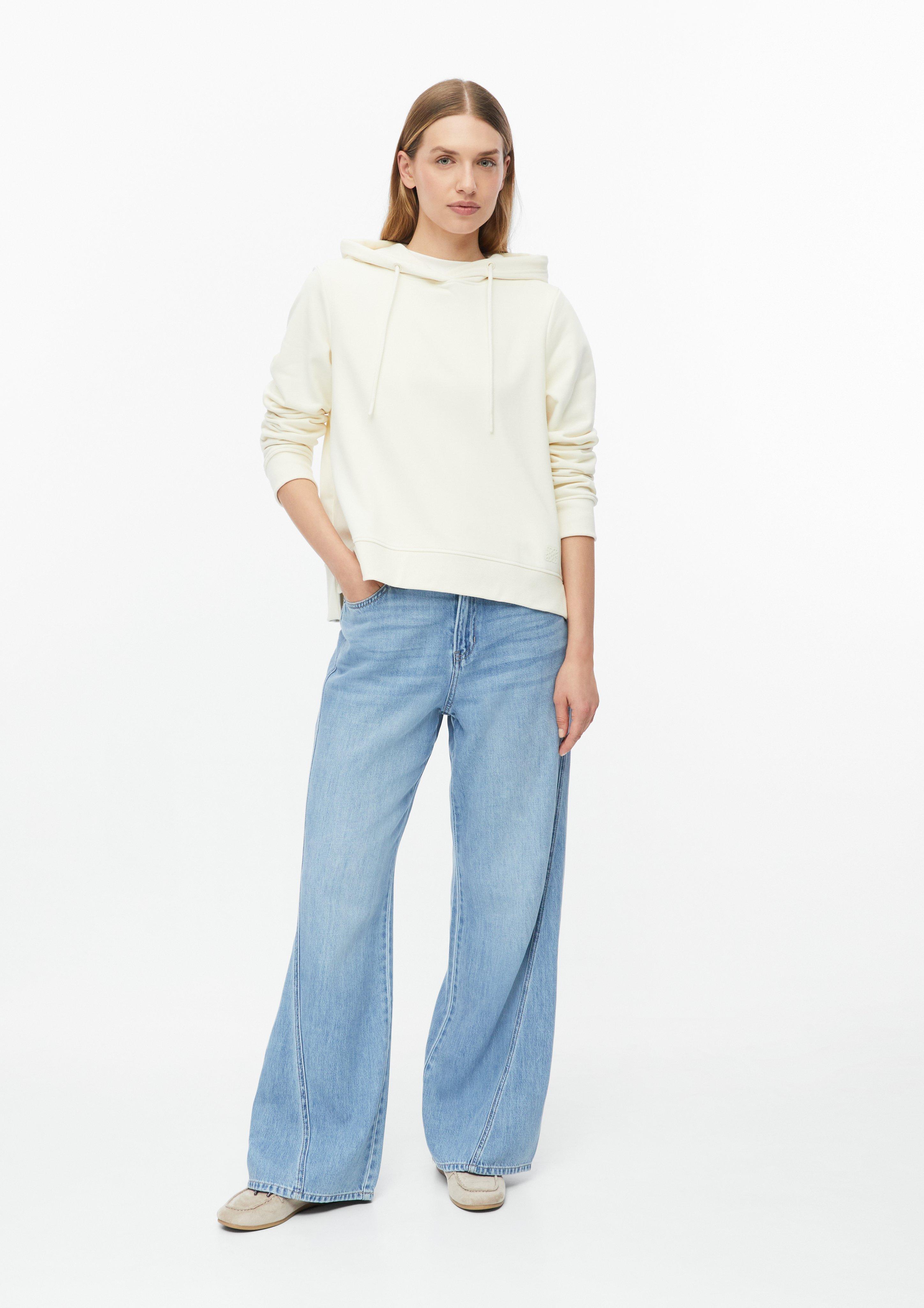 Damen Sweatshirt mit Kapuze im Relaxed Fit in creme von s.Oliver