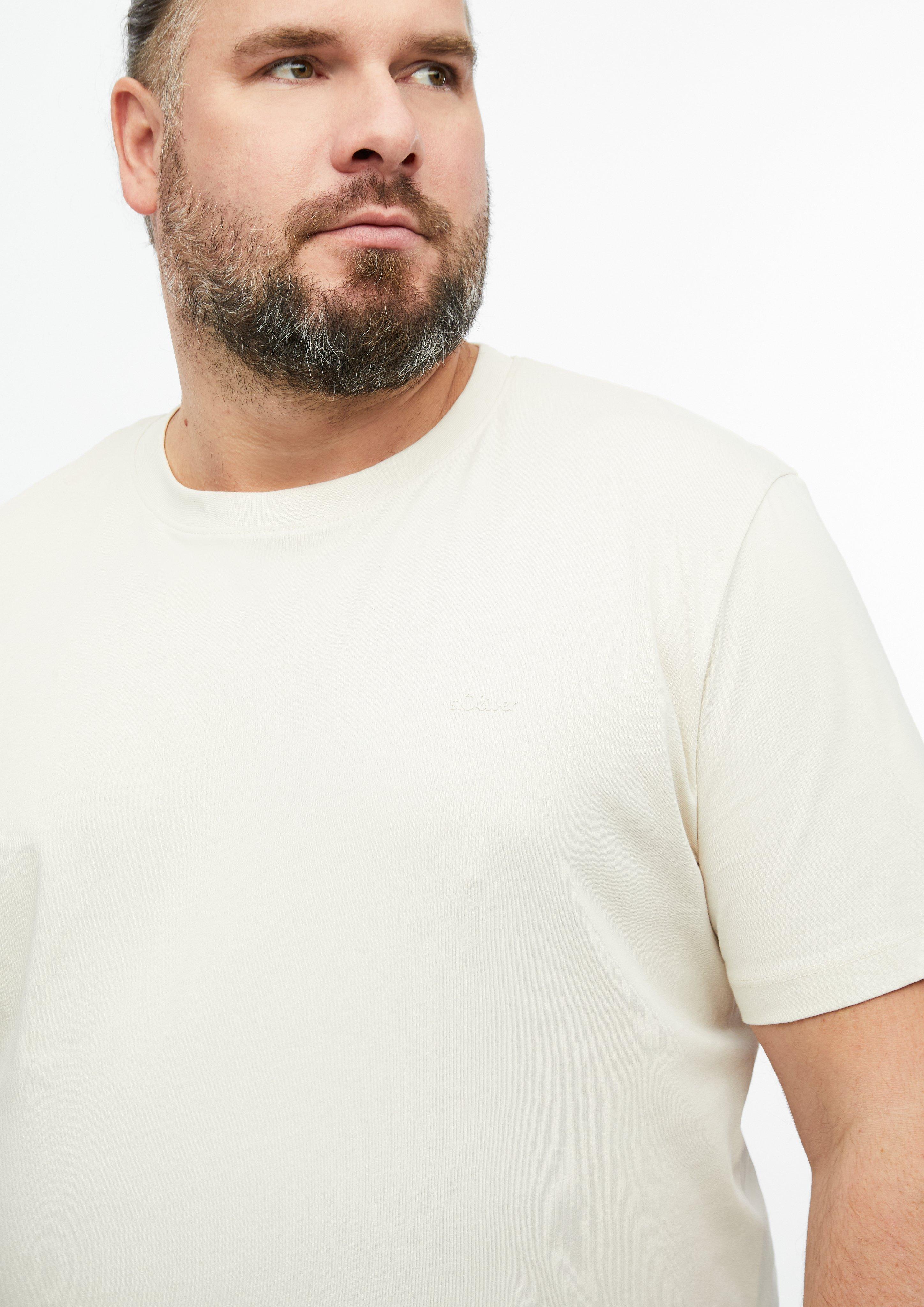 Heren T-shirt in beige van s.Oliver Men Big Sizes
