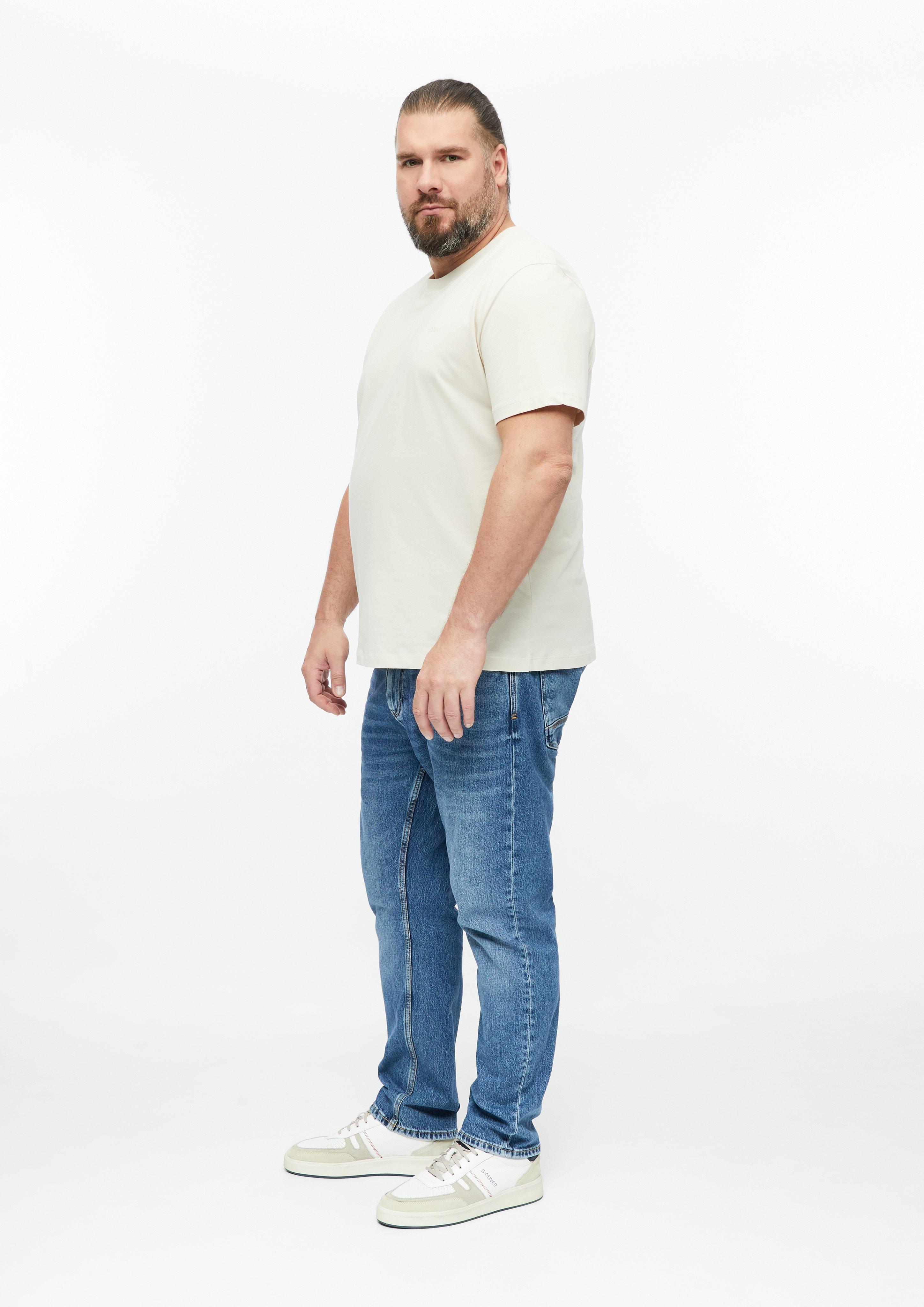Heren T-shirt in beige van s.Oliver Men Big Sizes