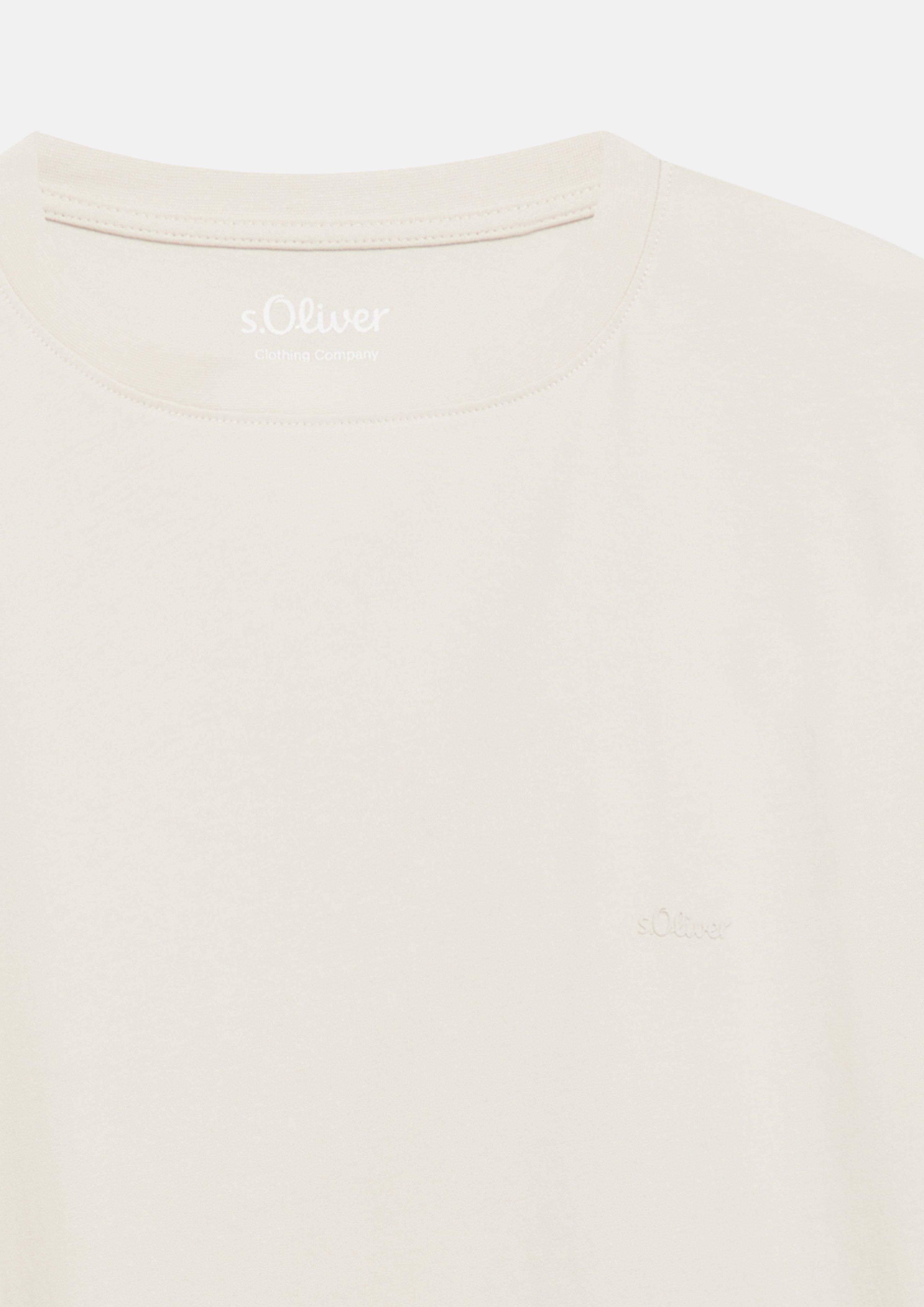 Heren T-shirt in beige van s.Oliver Men Big Sizes