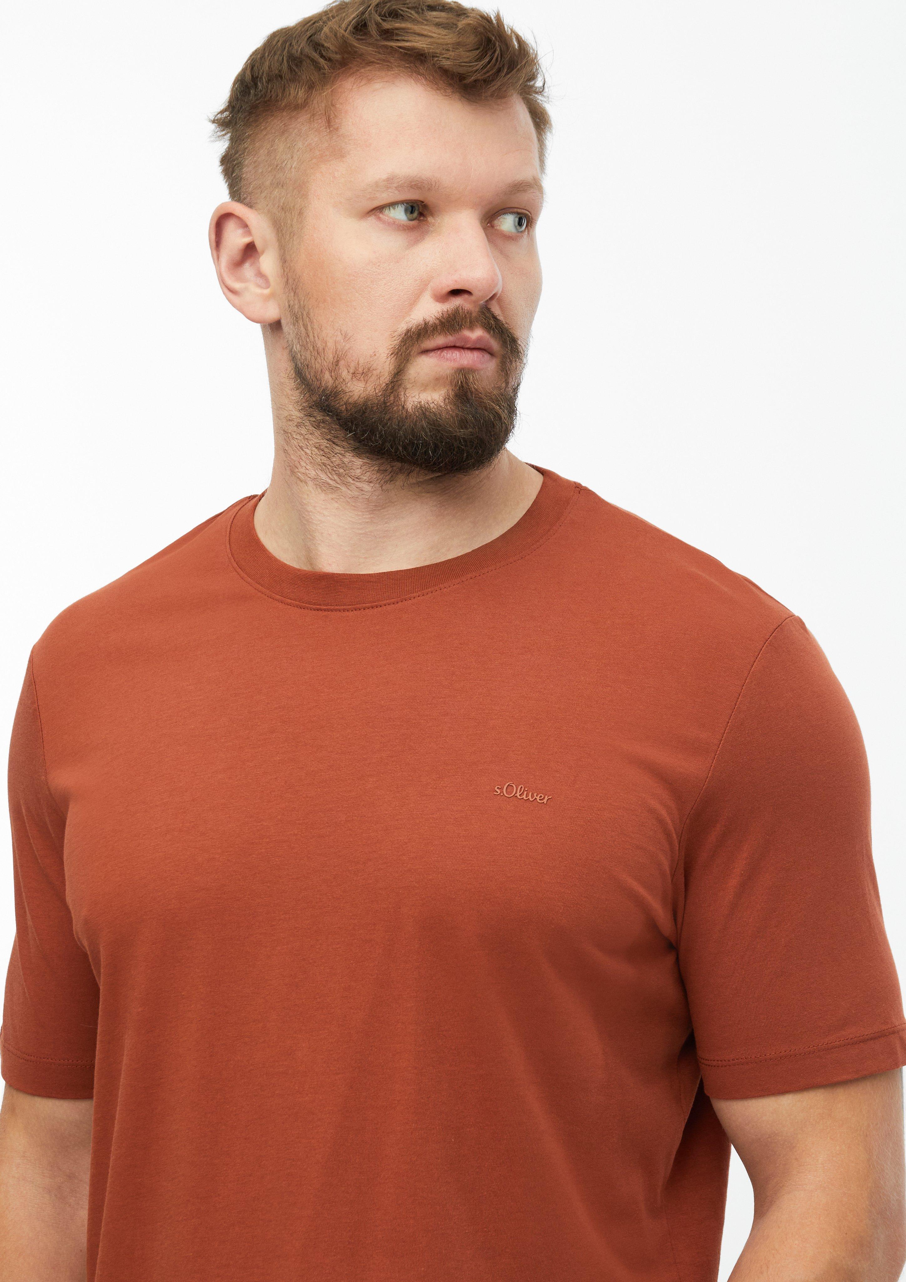 Muškarci Majica kratkih rukav u boji narančasta od s.Oliver Men Tall Sizes