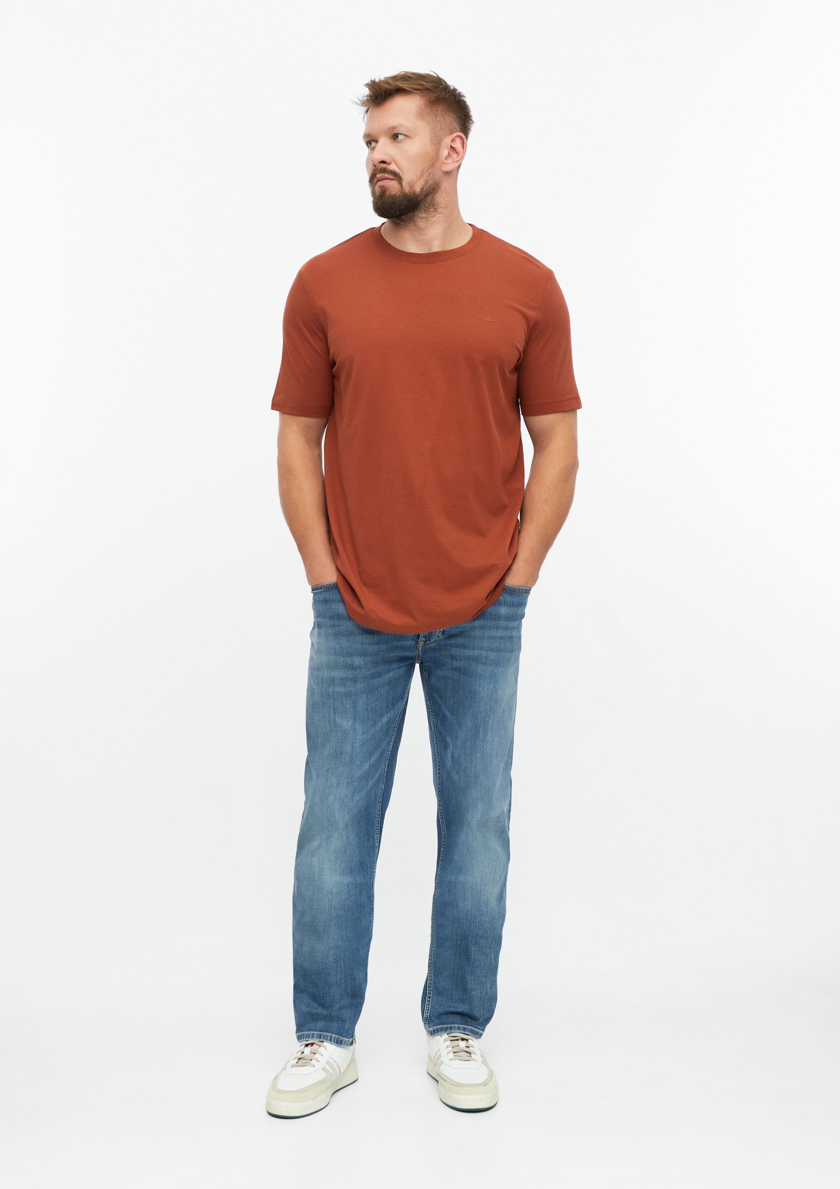 Muškarci Majica kratkih rukav u boji narančasta od s.Oliver Men Tall Sizes
