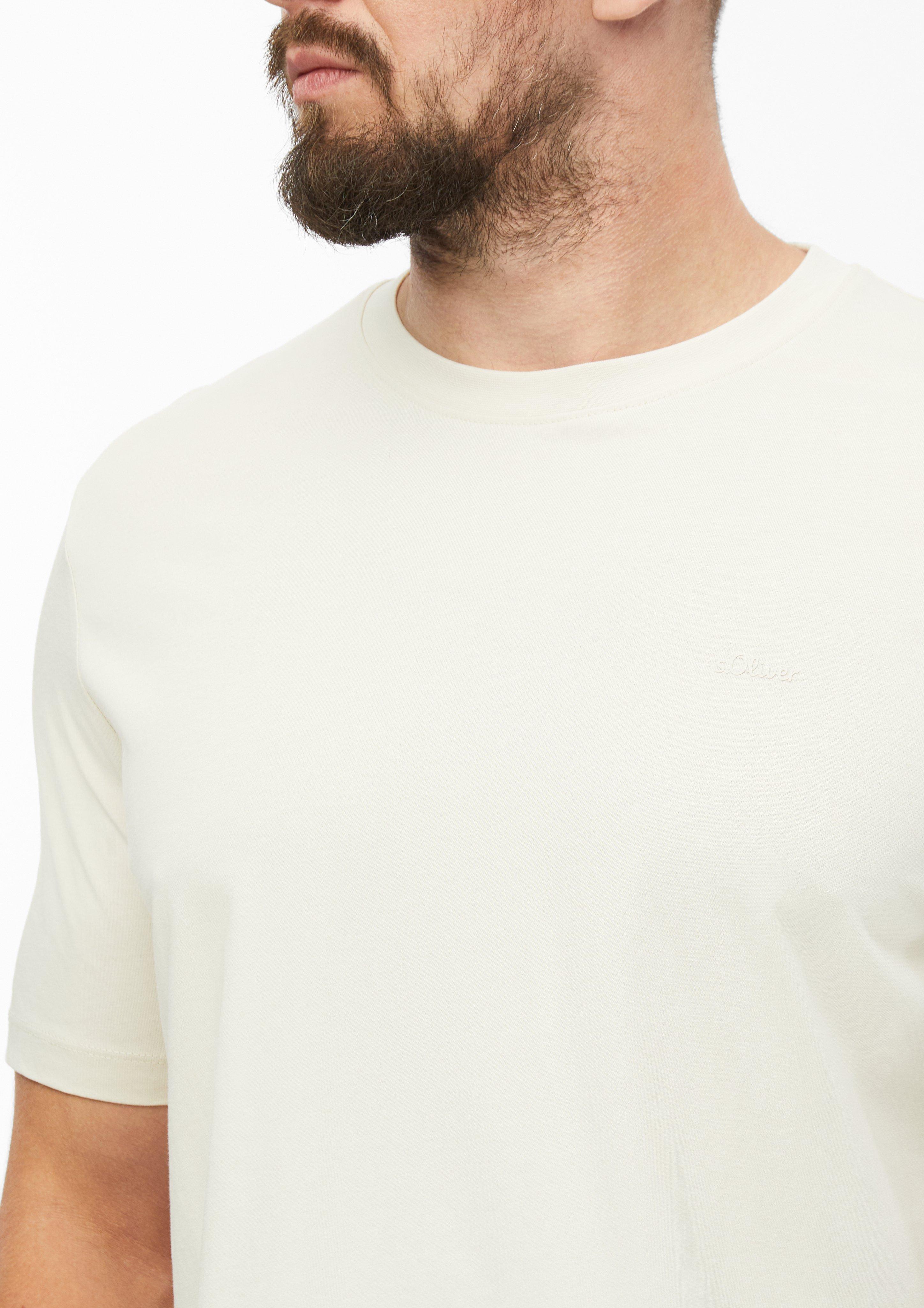 Men T-Shirt in beige by s.Oliver Men Tall Sizes