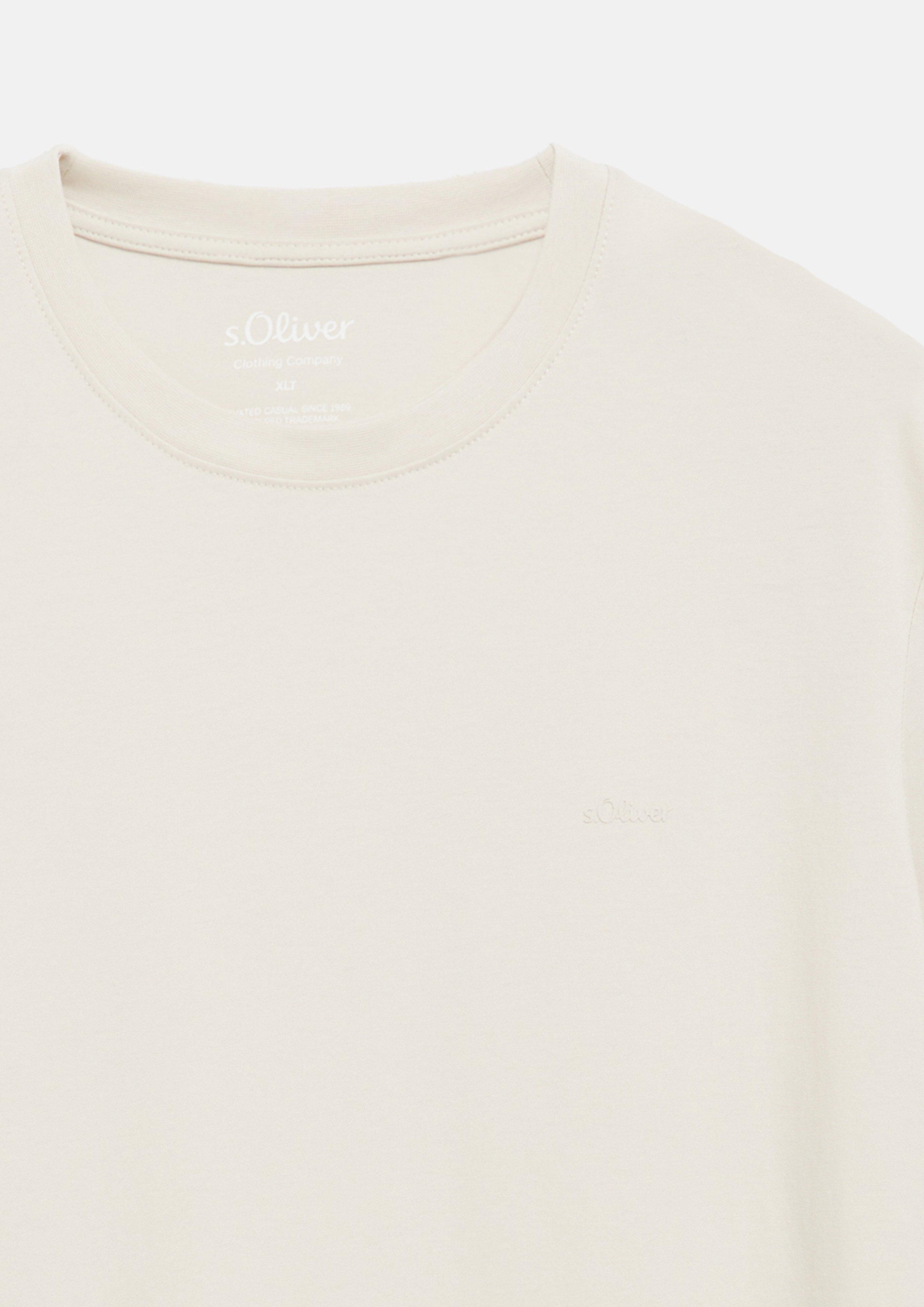 Men T-Shirt in beige by s.Oliver Men Tall Sizes