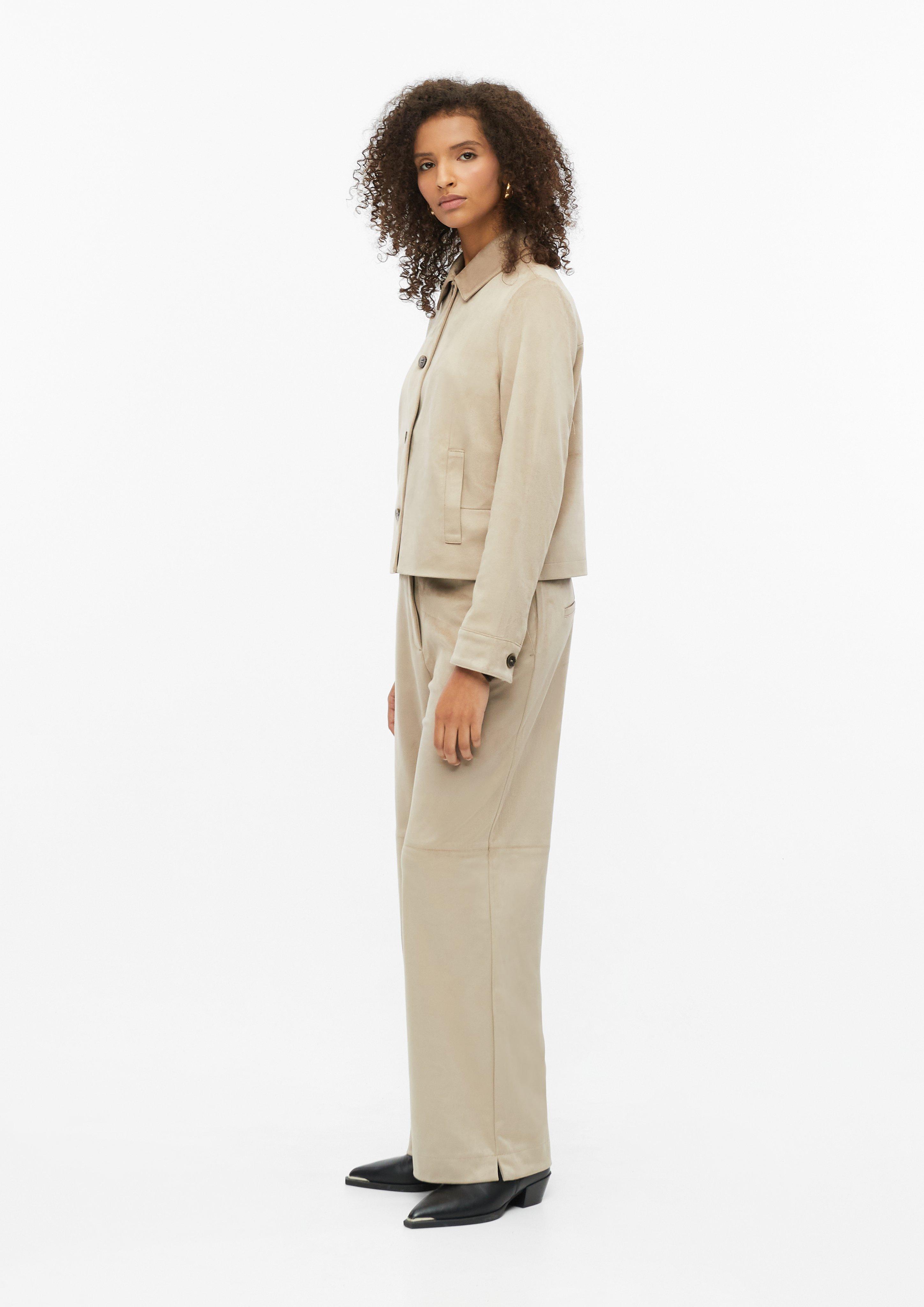 Damen Jacke in Veloursleder-Optik in braun von s.Oliver BLACK LABEL