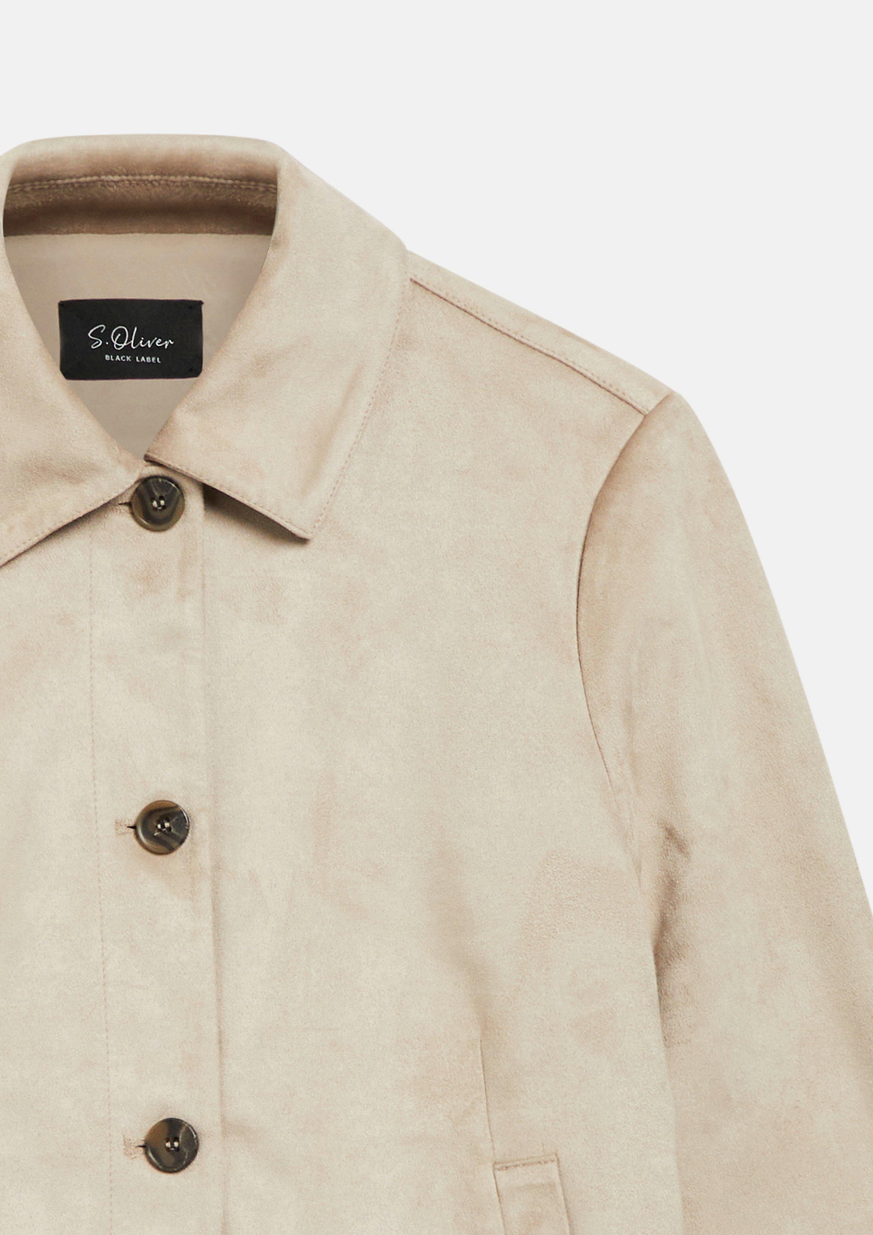 Damen Jacke in Veloursleder-Optik in braun von s.Oliver BLACK LABEL