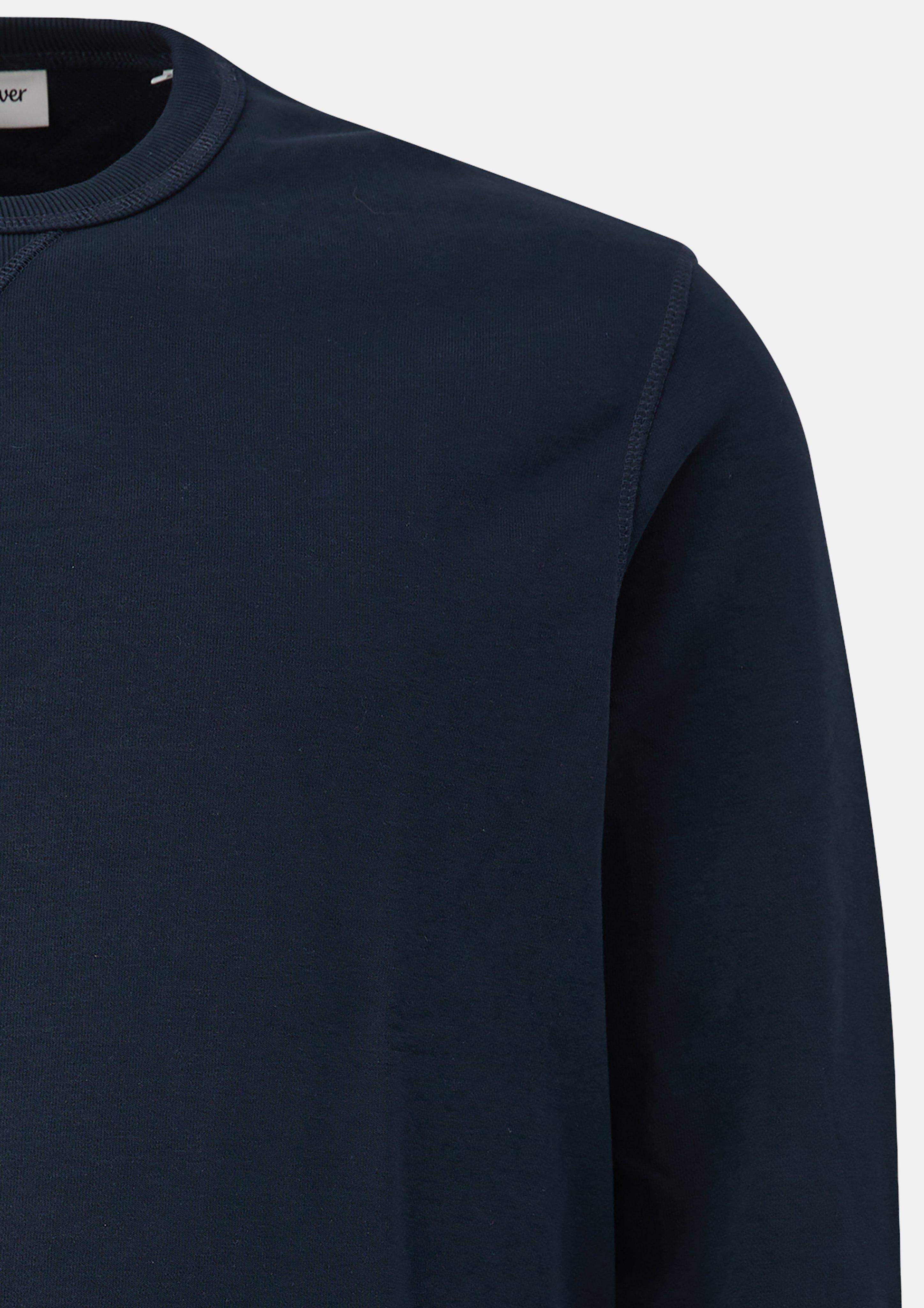 Herren Sweatshirt mit Triangle-Einsatz und Rippbündchen in blau von s.Oliver Men Big Sizes