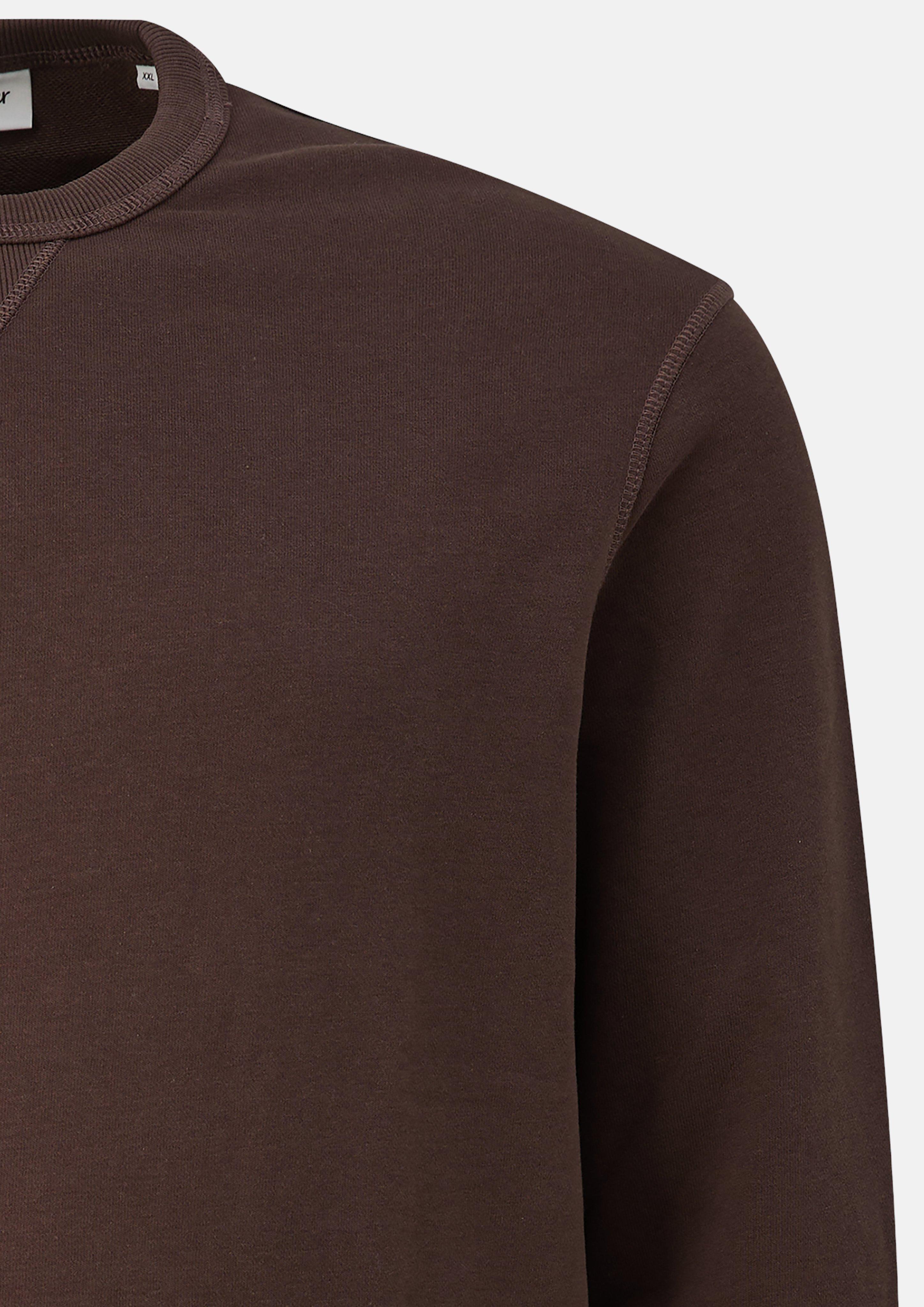 Herren Sweatshirt mit Triangle-Einsatz und Rippbündchen in braun von s.Oliver Men Big Sizes