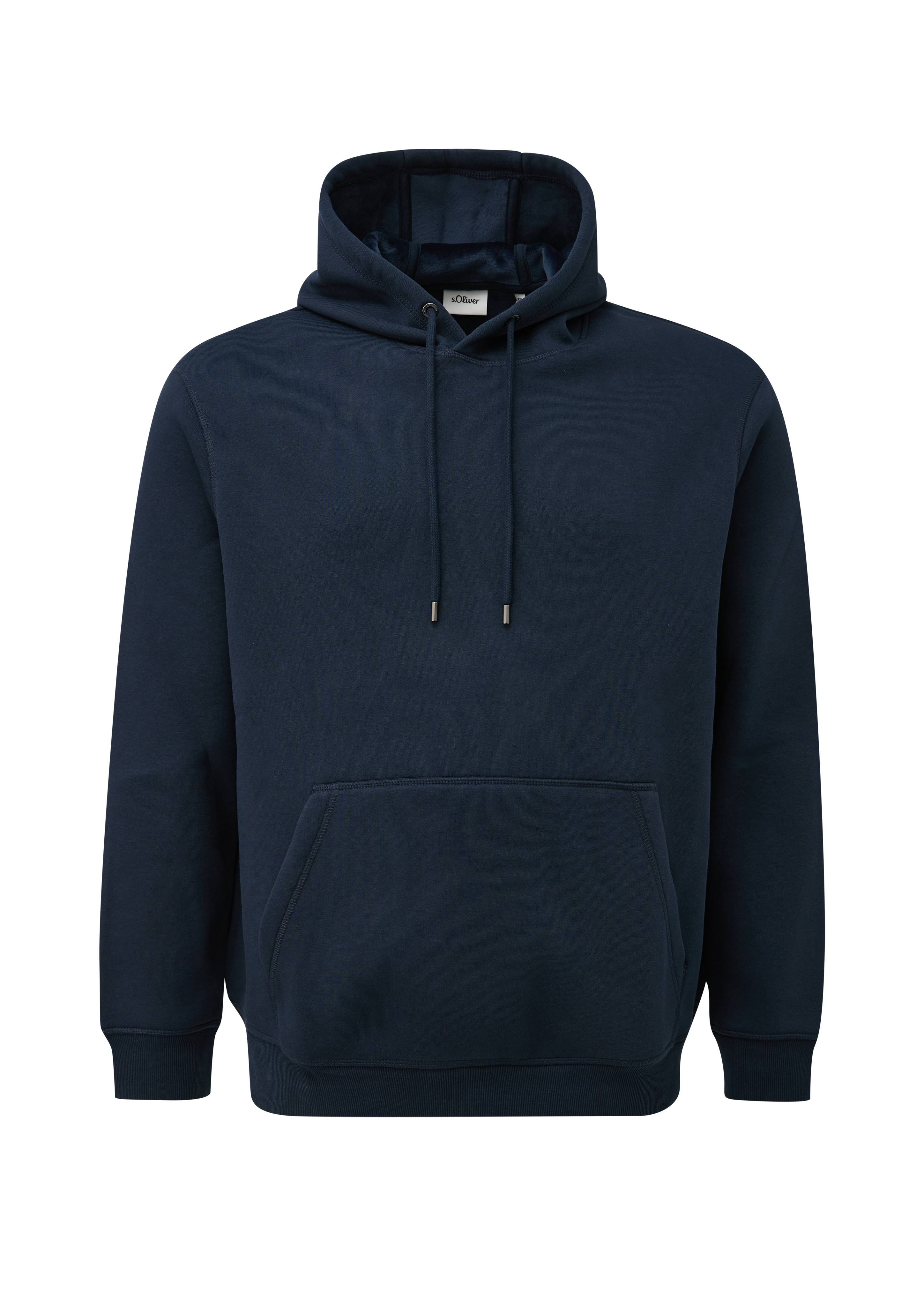 Hoodie met dubbelzijdige stof in een moderne pasvorm en met een zachte voering