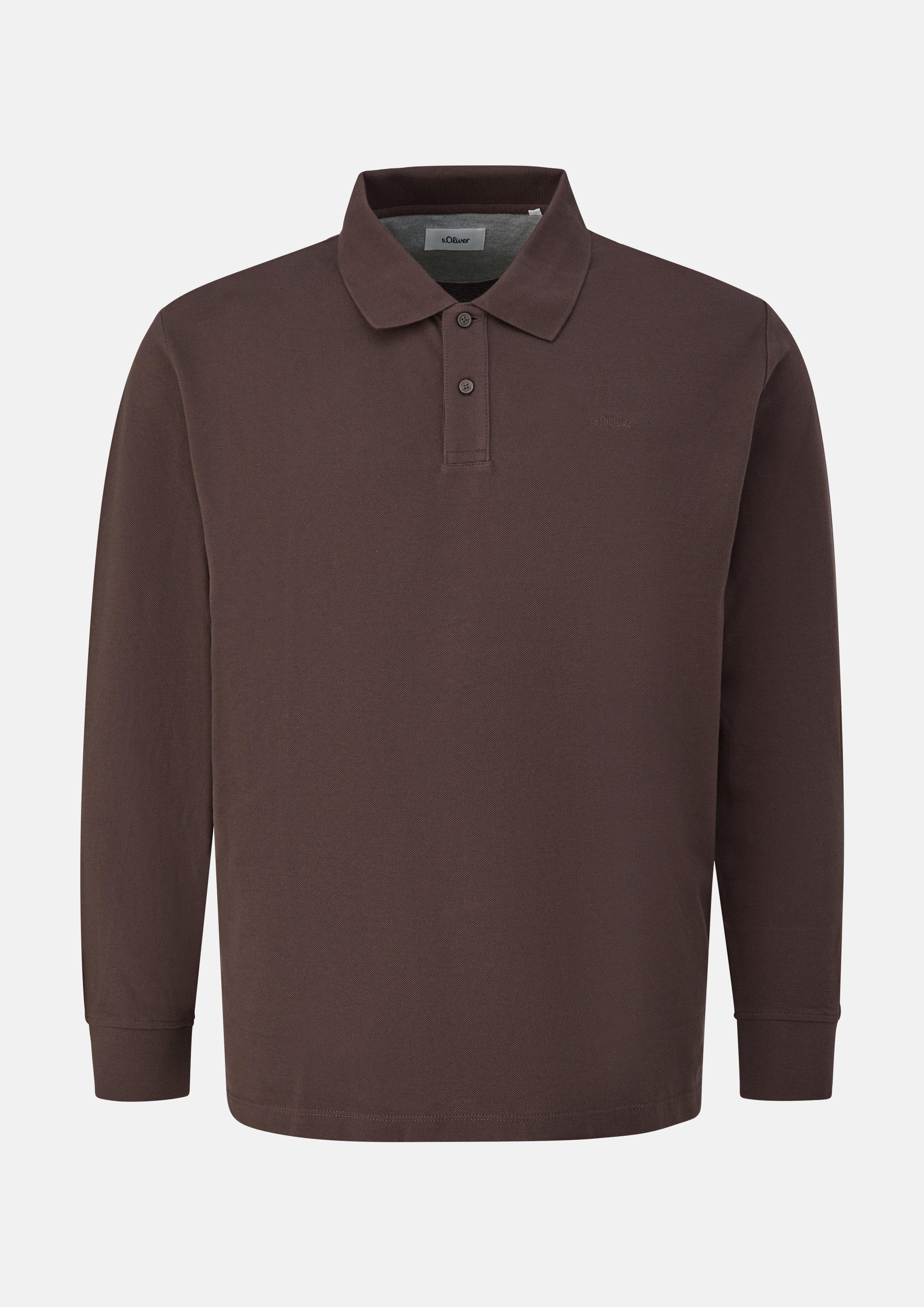 Polo Shirt in dark brown by s.Oliver Men Big Sizes