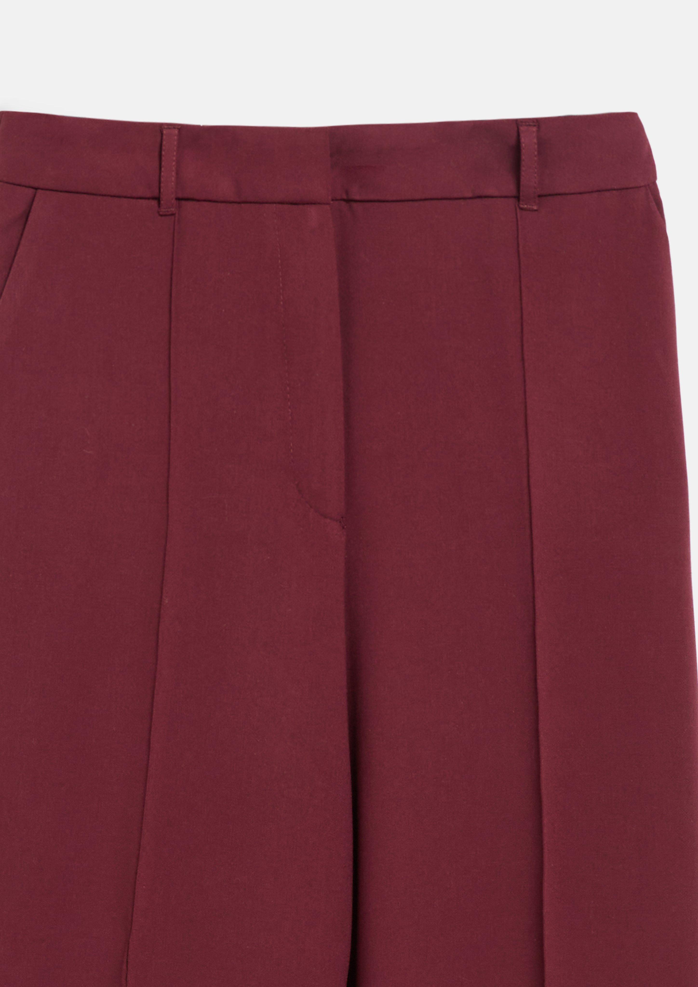 Damen Wide-Leg-Hose mit Biesen und Elastikbund in rot von s.Oliver BLACK LABEL