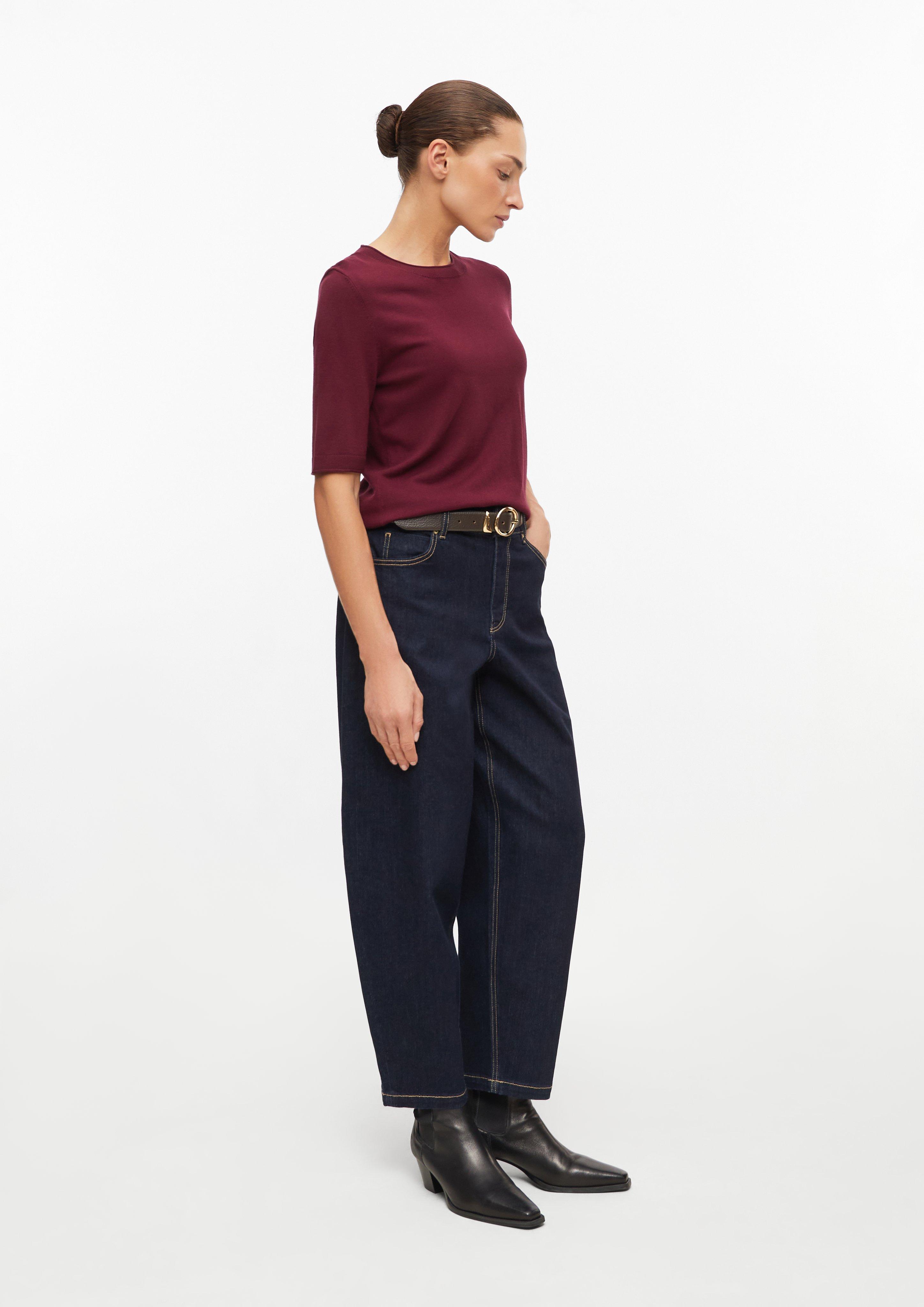 Kobiety Sweter z krótkim rękawem z cienkiej dzianiny w kolorze czerwony od s.Oliver BLACK LABEL