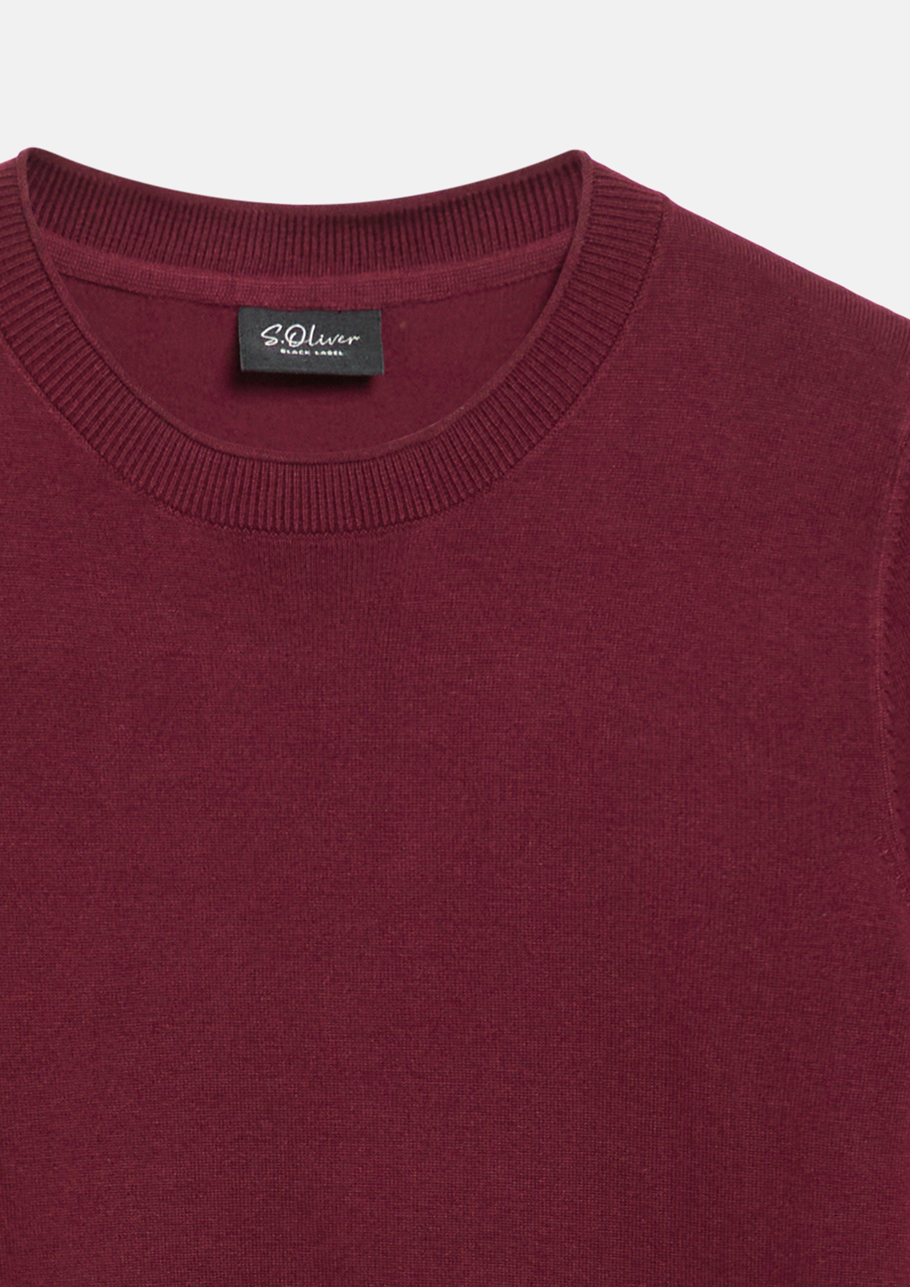Kobiety Sweter z krótkim rękawem z cienkiej dzianiny w kolorze czerwony od s.Oliver BLACK LABEL