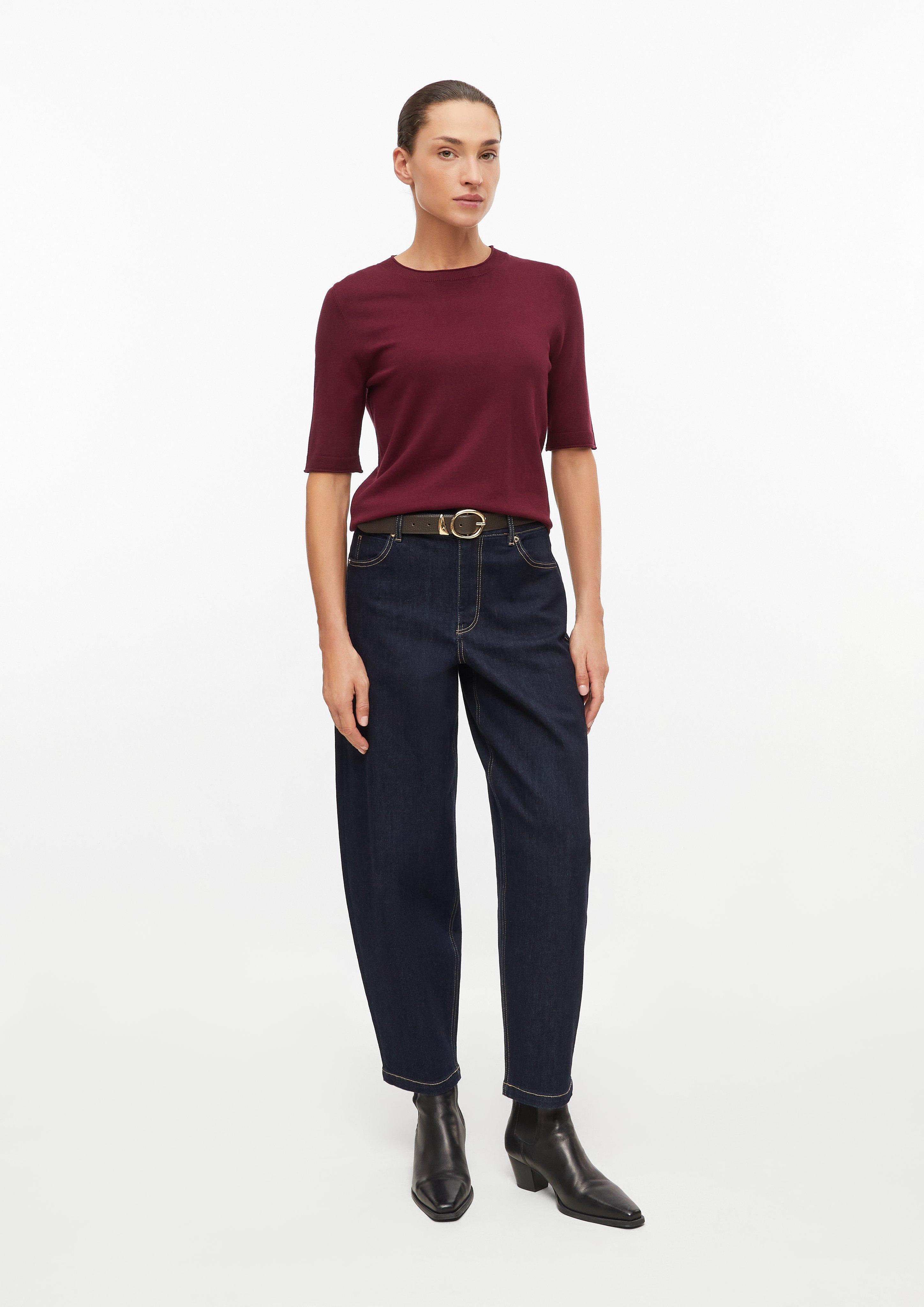 Kobiety Sweter z krótkim rękawem z cienkiej dzianiny w kolorze czerwony od s.Oliver BLACK LABEL