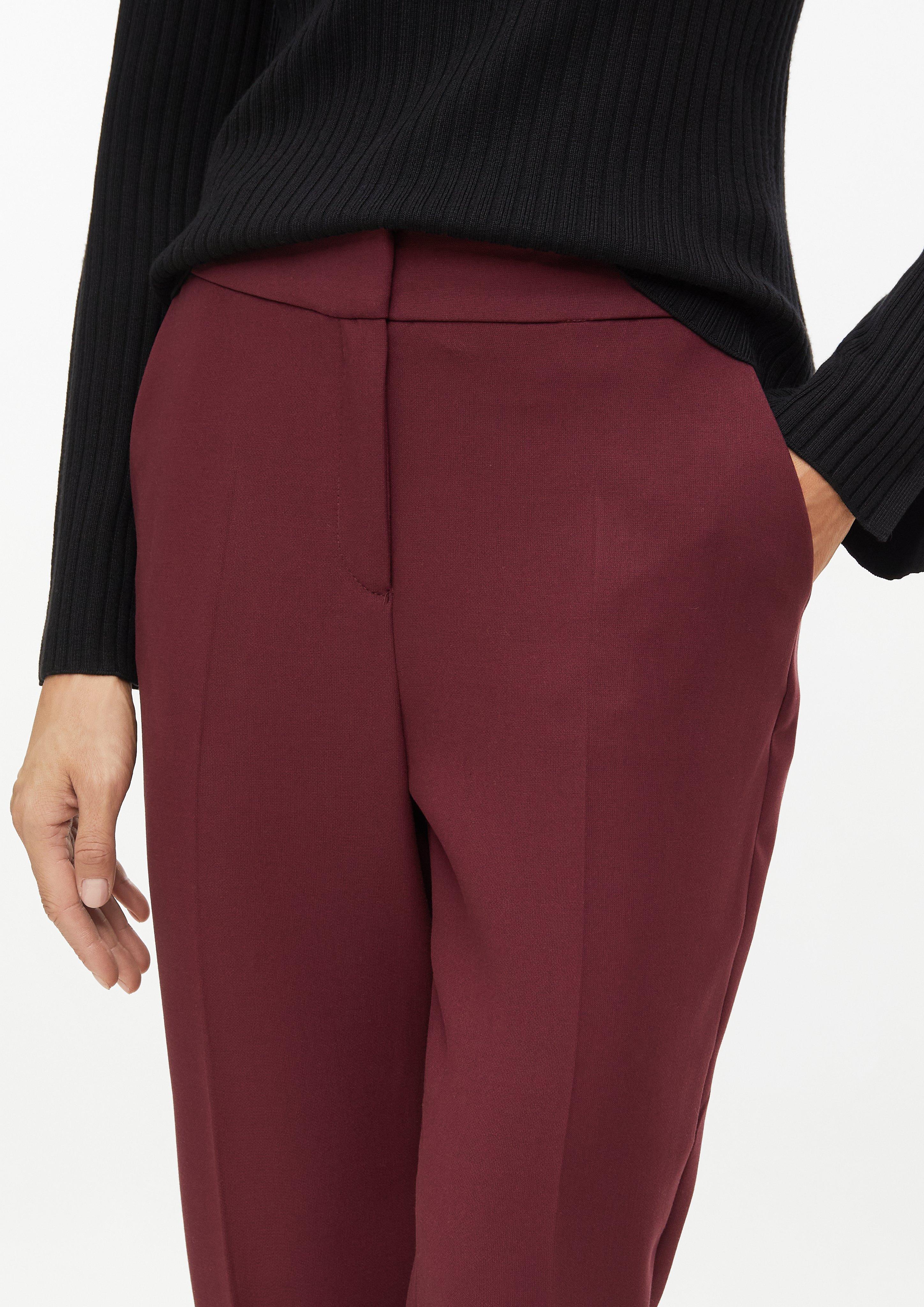 Damen Cigarette-Pants mit Elastikbund in rot von s.Oliver BLACK LABEL