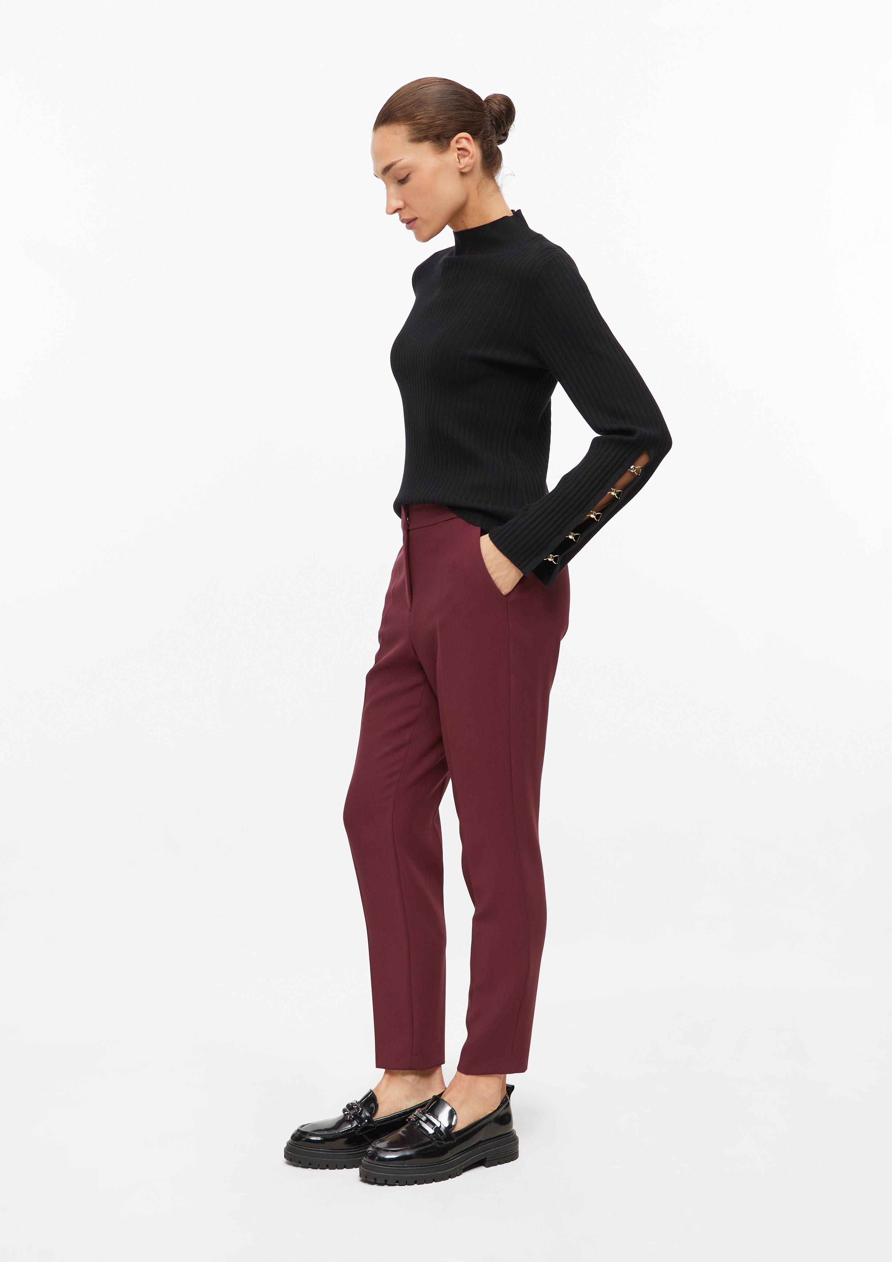 Damen Cigarette-Pants mit Elastikbund in rot von s.Oliver BLACK LABEL