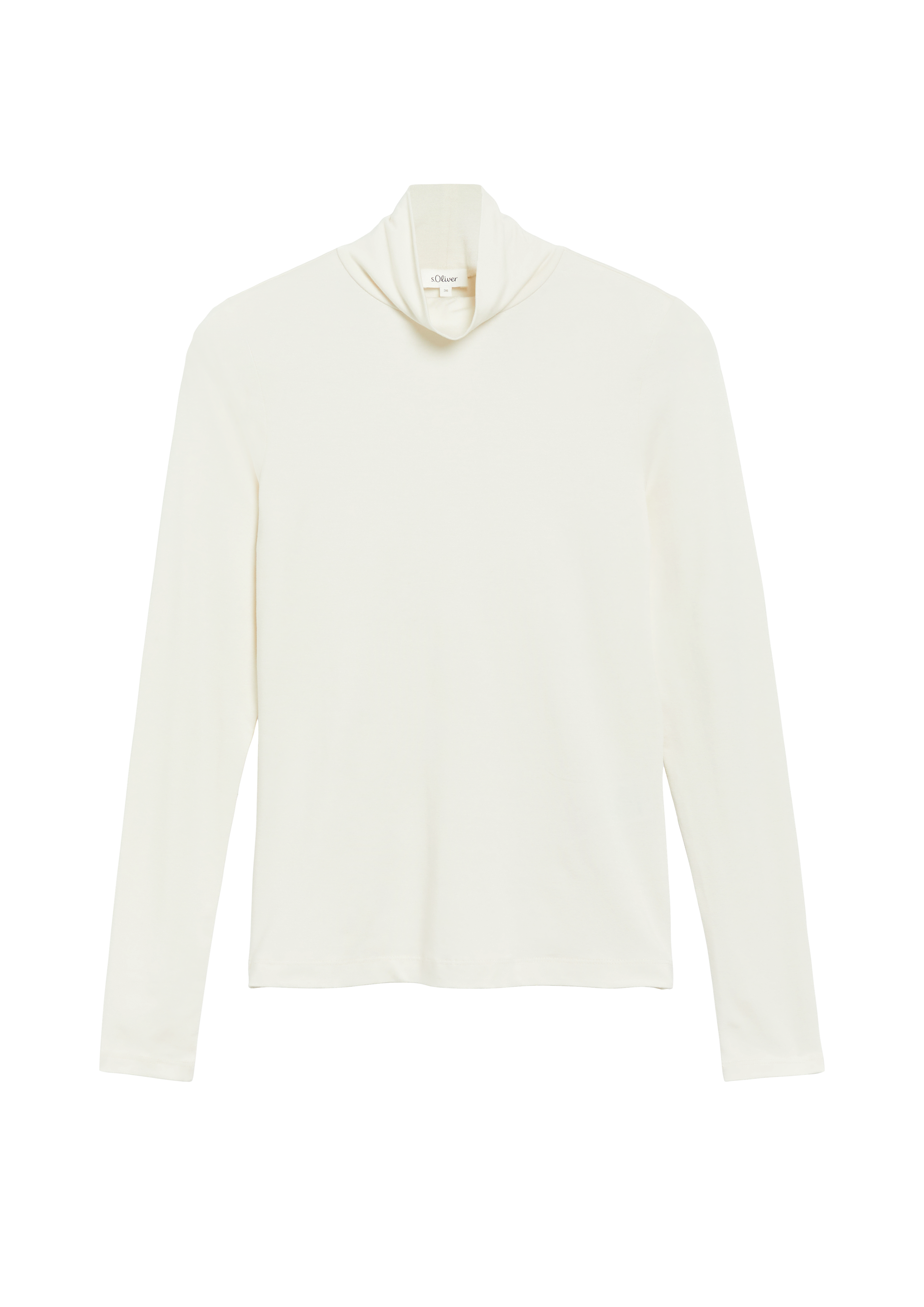 Soepelvallend T-shirt met opstaande kraag