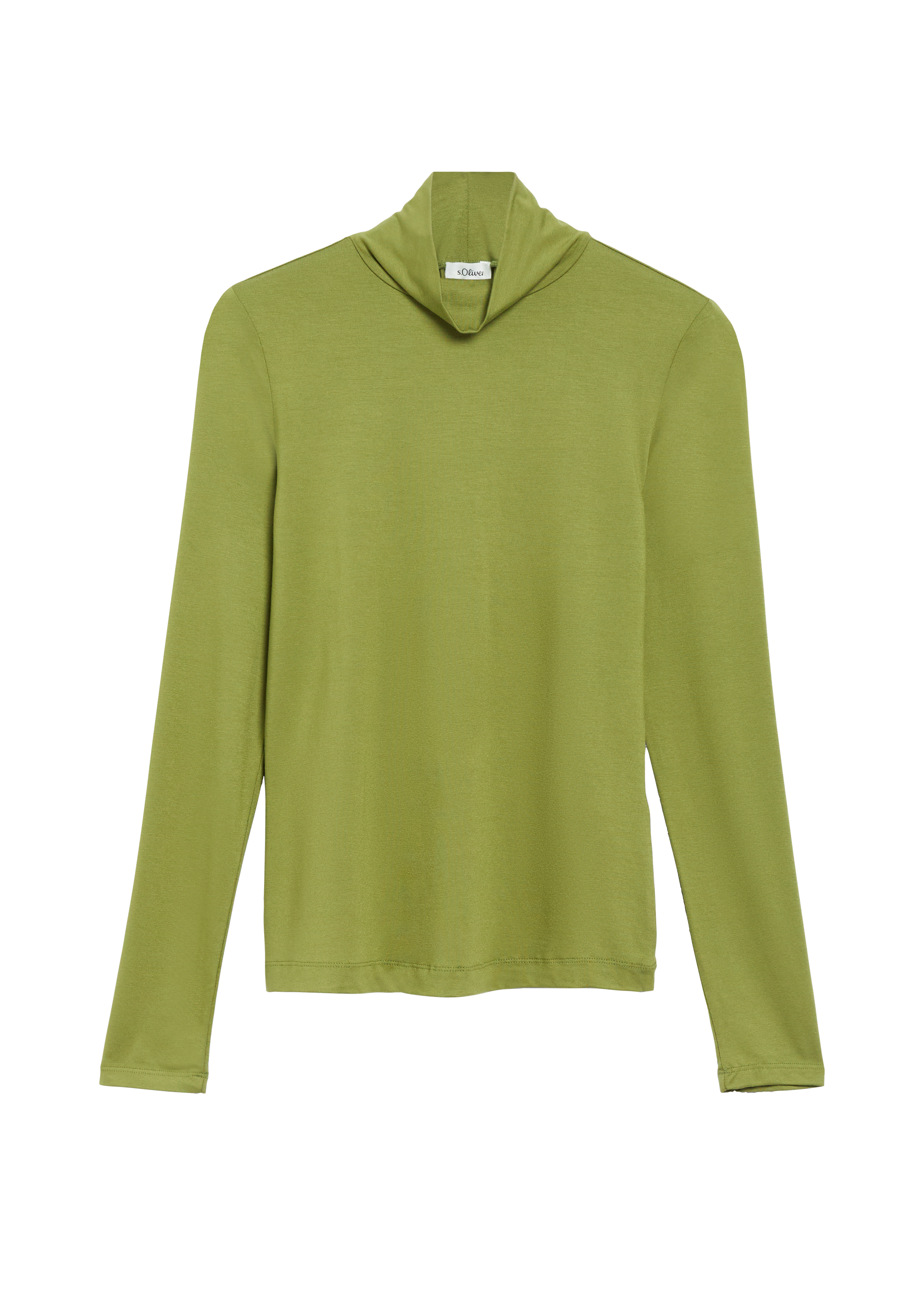 Soepelvallend T-shirt met opstaande kraag
