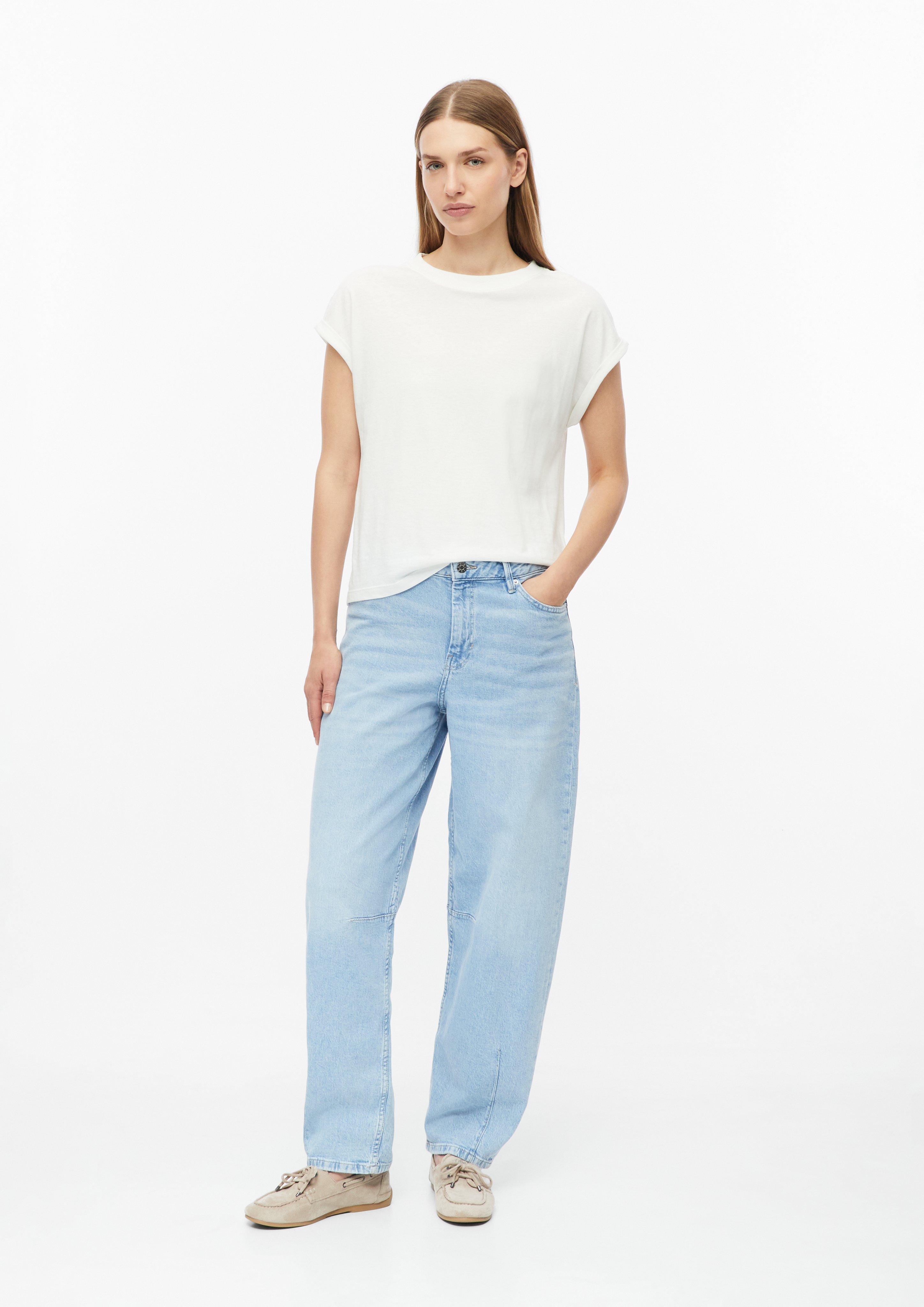Femmes Jean court / Coupe classique / Taille haute / Jambe évasée en bleu de s.Oliver