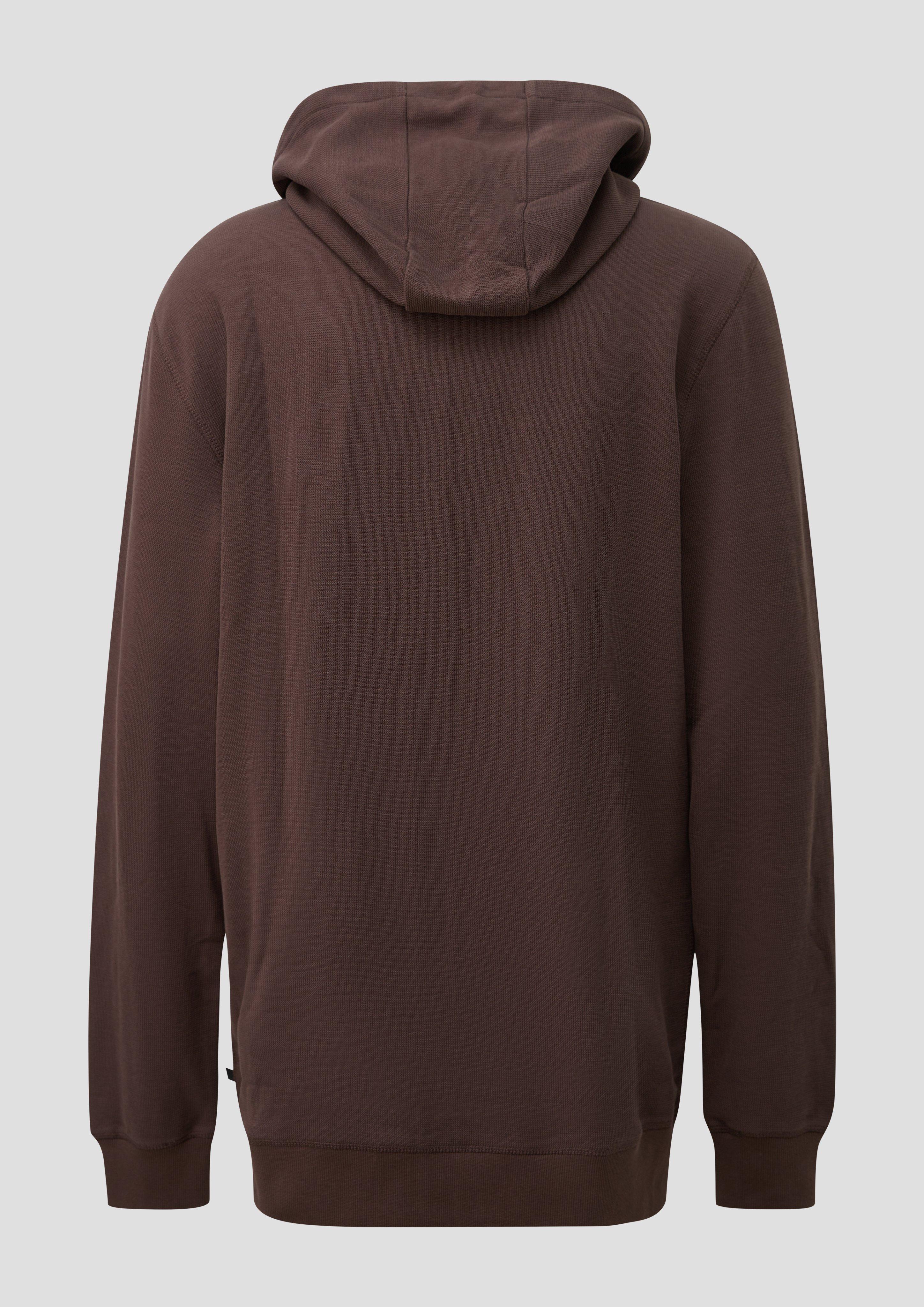 Páni Tepláková bunda z vafľového piketu s kapucňou vo farbe hnedá od s.Oliver Men Tall Sizes