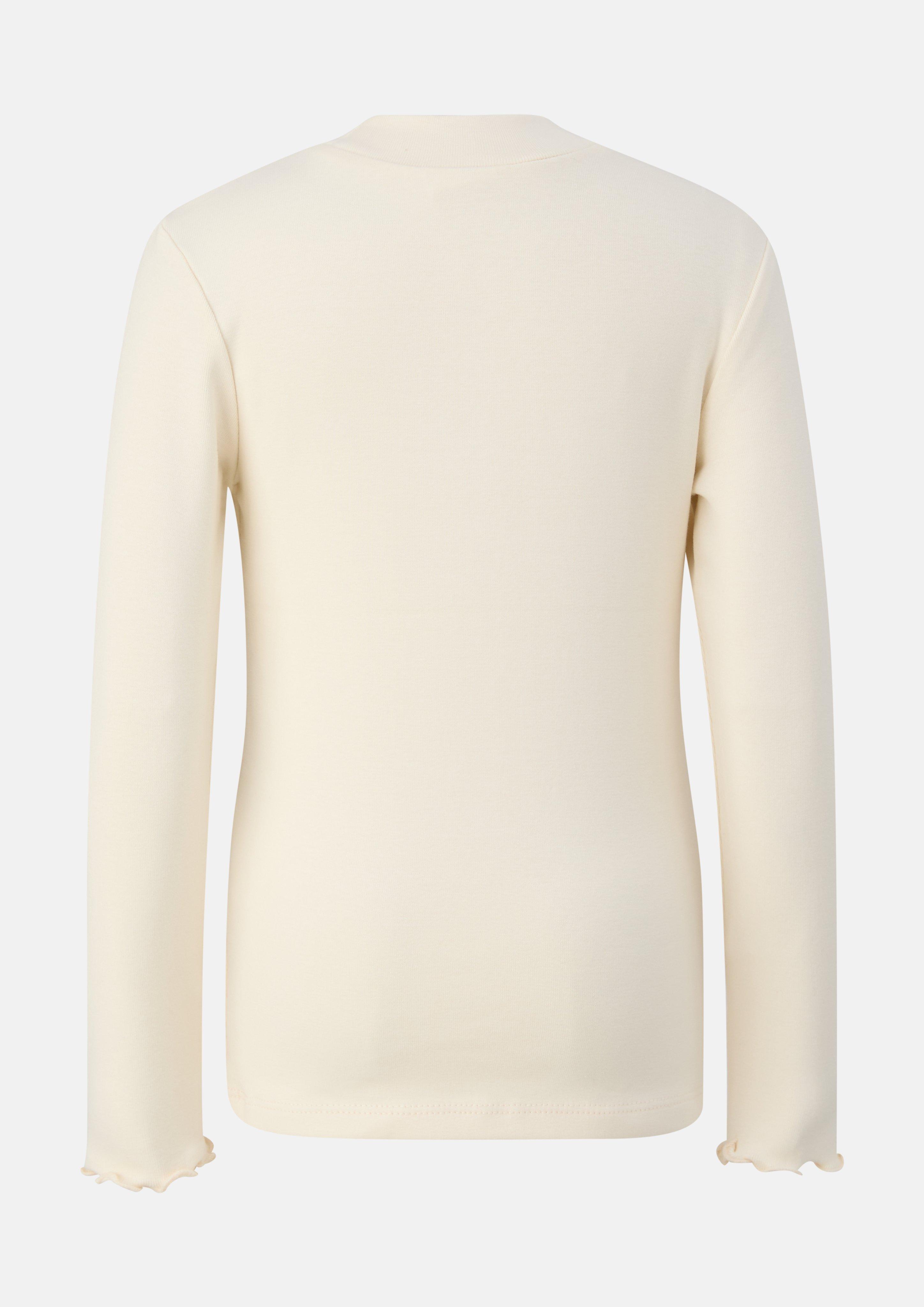 Kinder Rippshirt im Slim Fit mit Glitzerstickerei in creme von s.Oliver