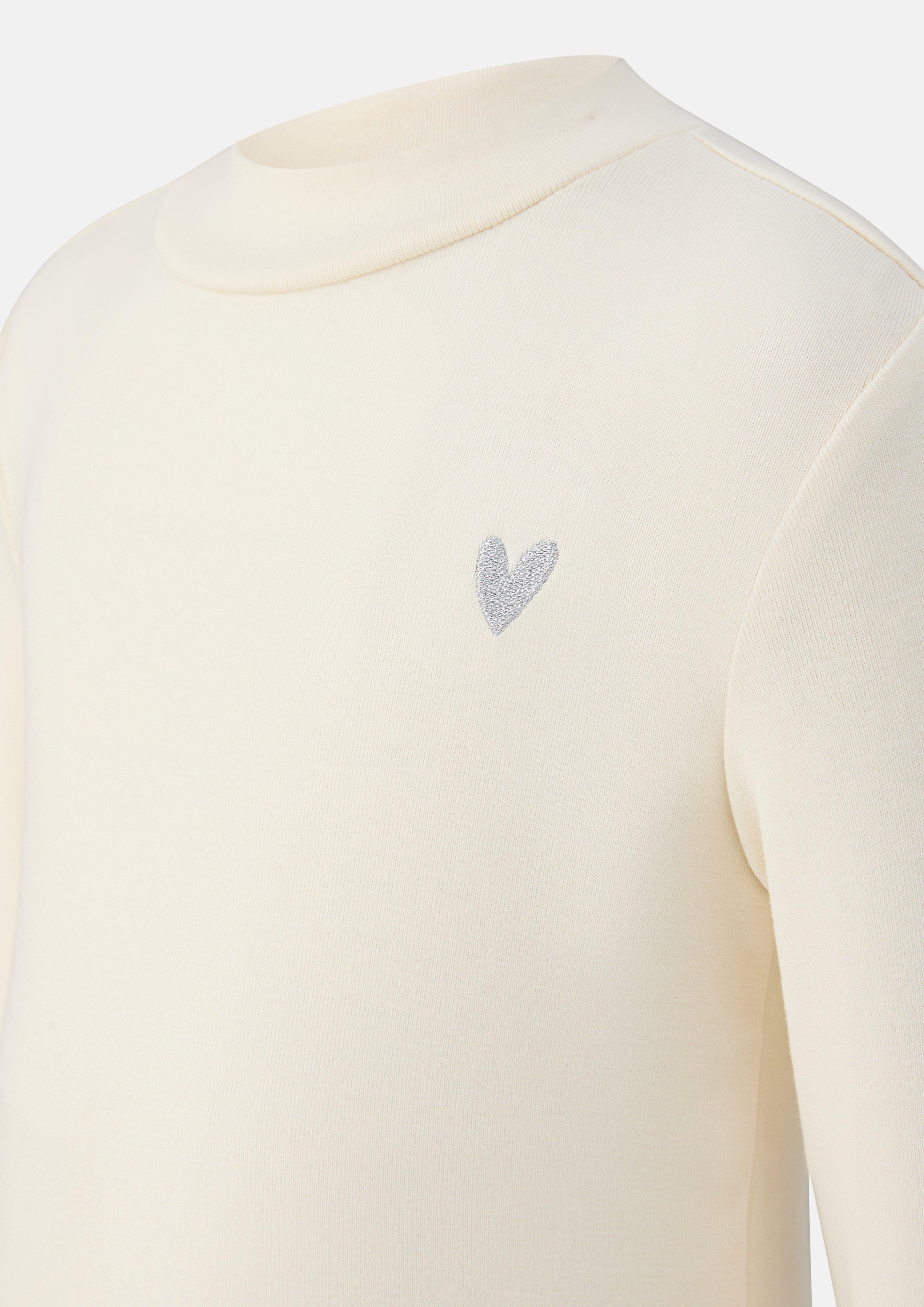Kinder Rippshirt im Slim Fit mit Glitzerstickerei in creme von s.Oliver