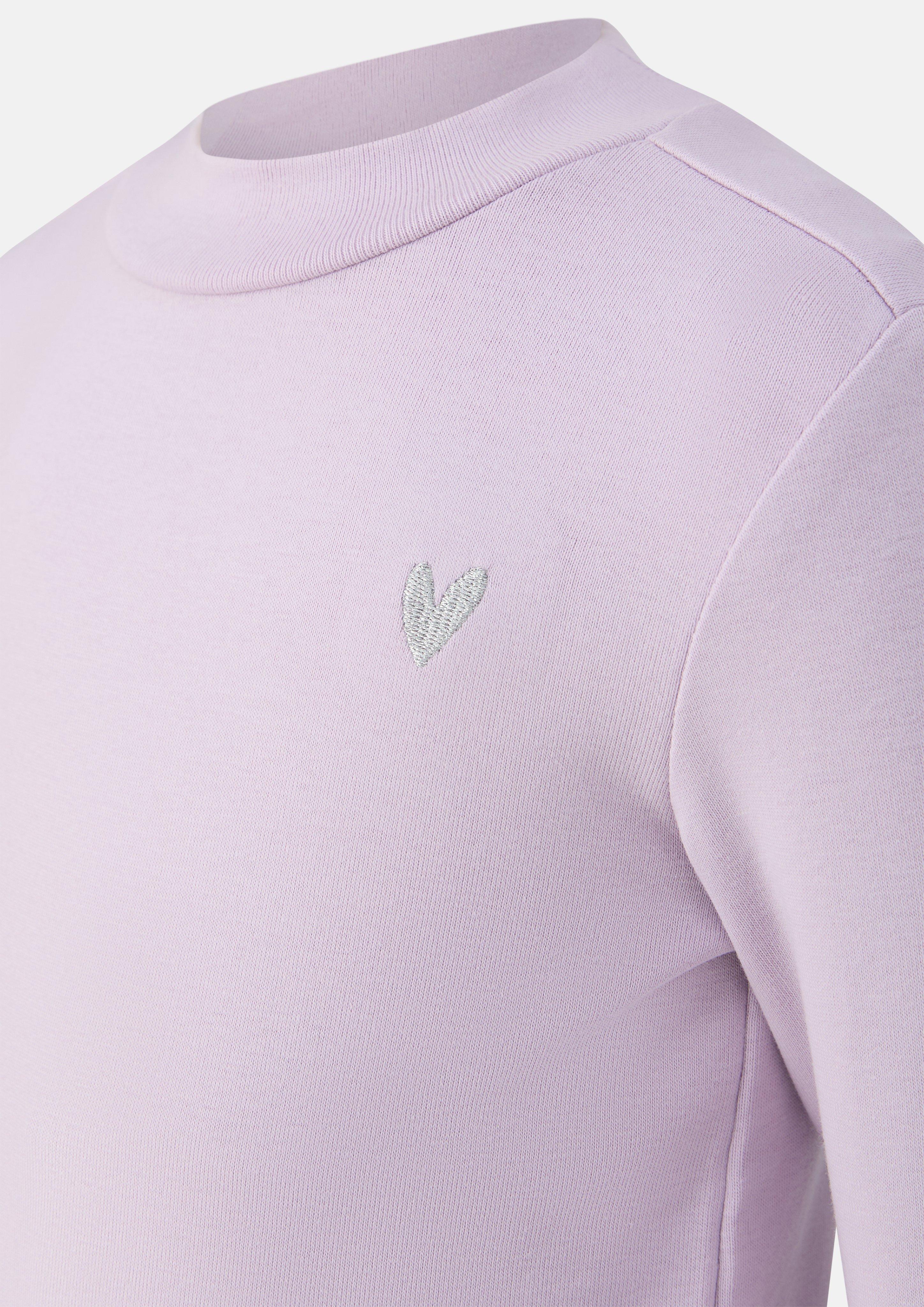 Kinder Rippshirt im Slim Fit mit Glitzerstickerei in lila von s.Oliver