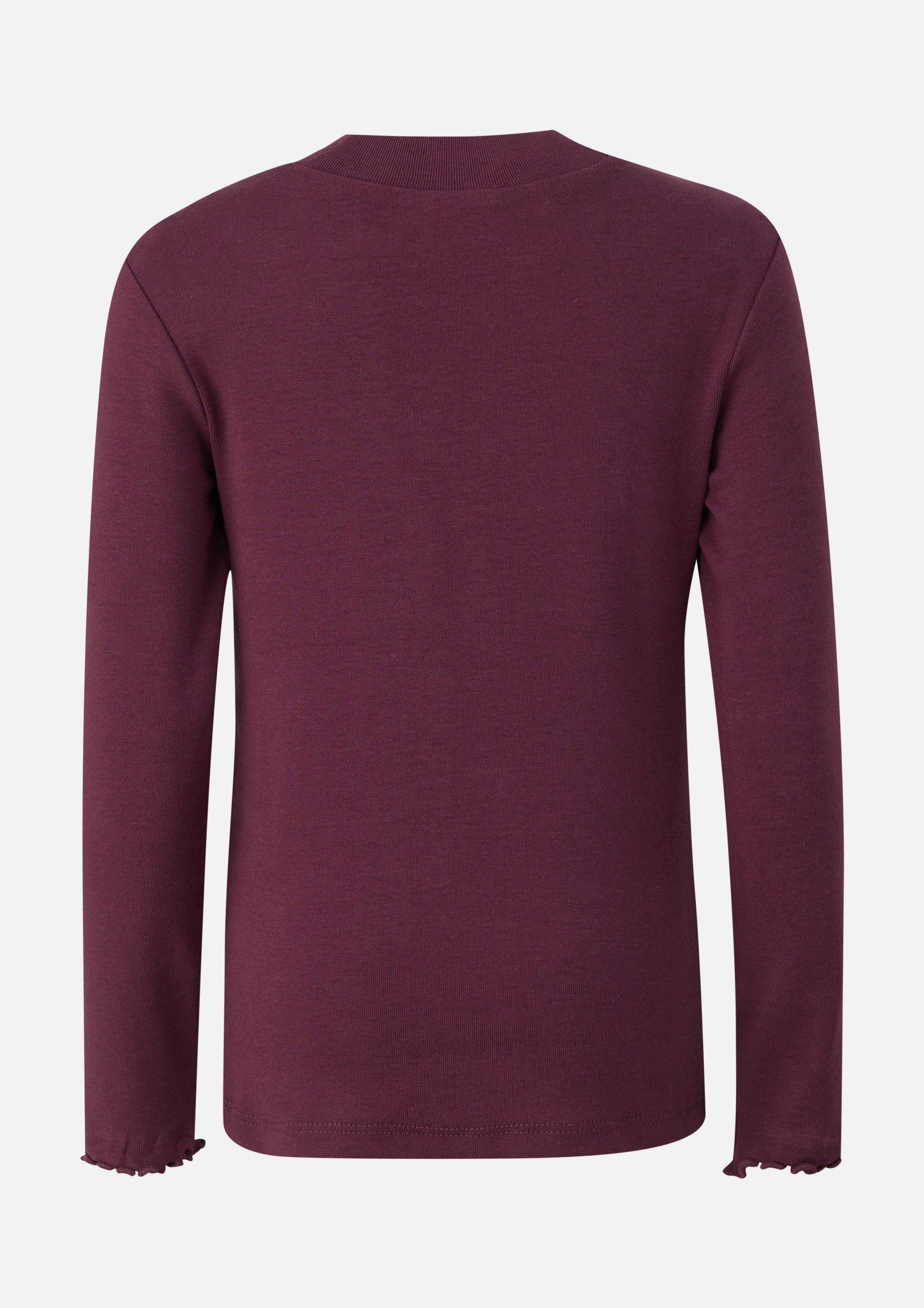 Kinder Rippshirt im Slim Fit mit Glitzerstickerei in rot von s.Oliver