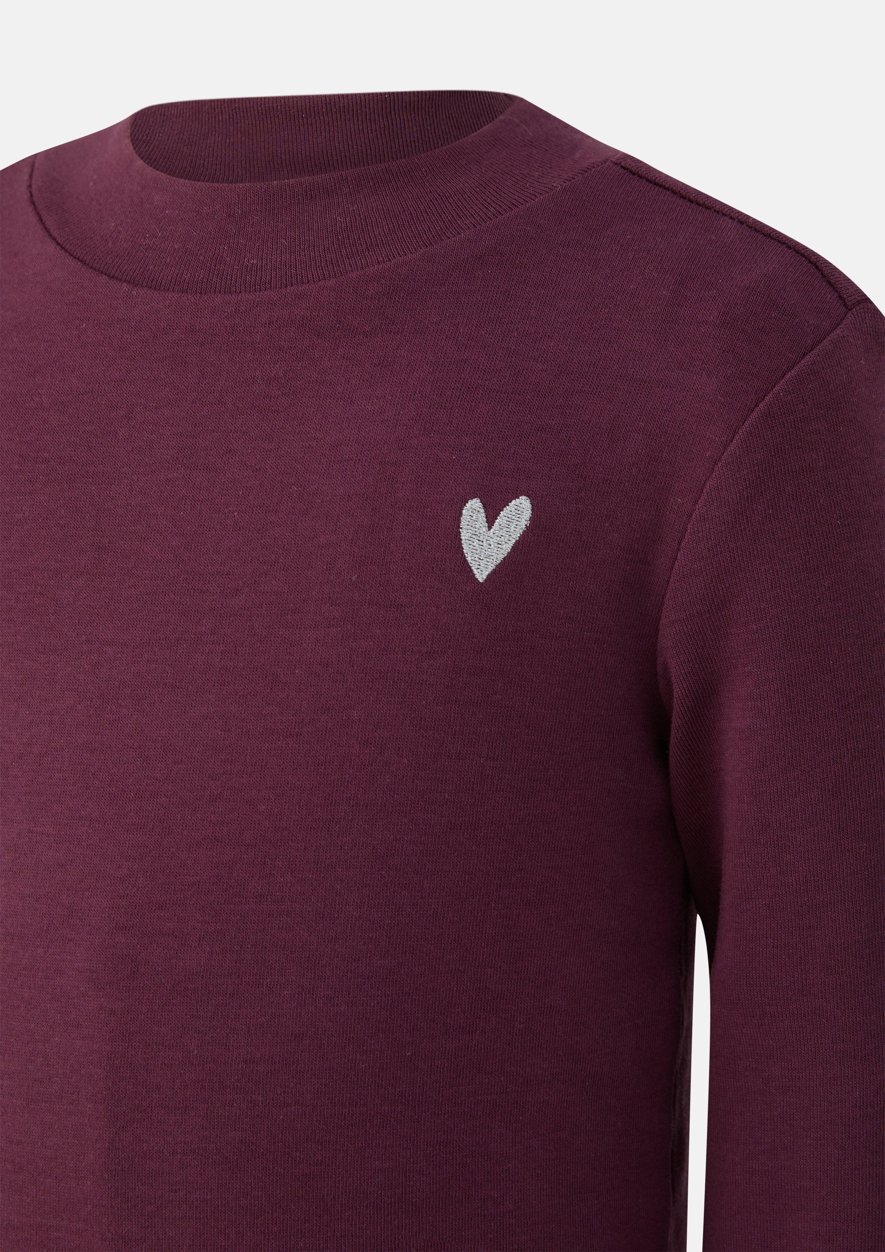Kinder Rippshirt im Slim Fit mit Glitzerstickerei in rot von s.Oliver