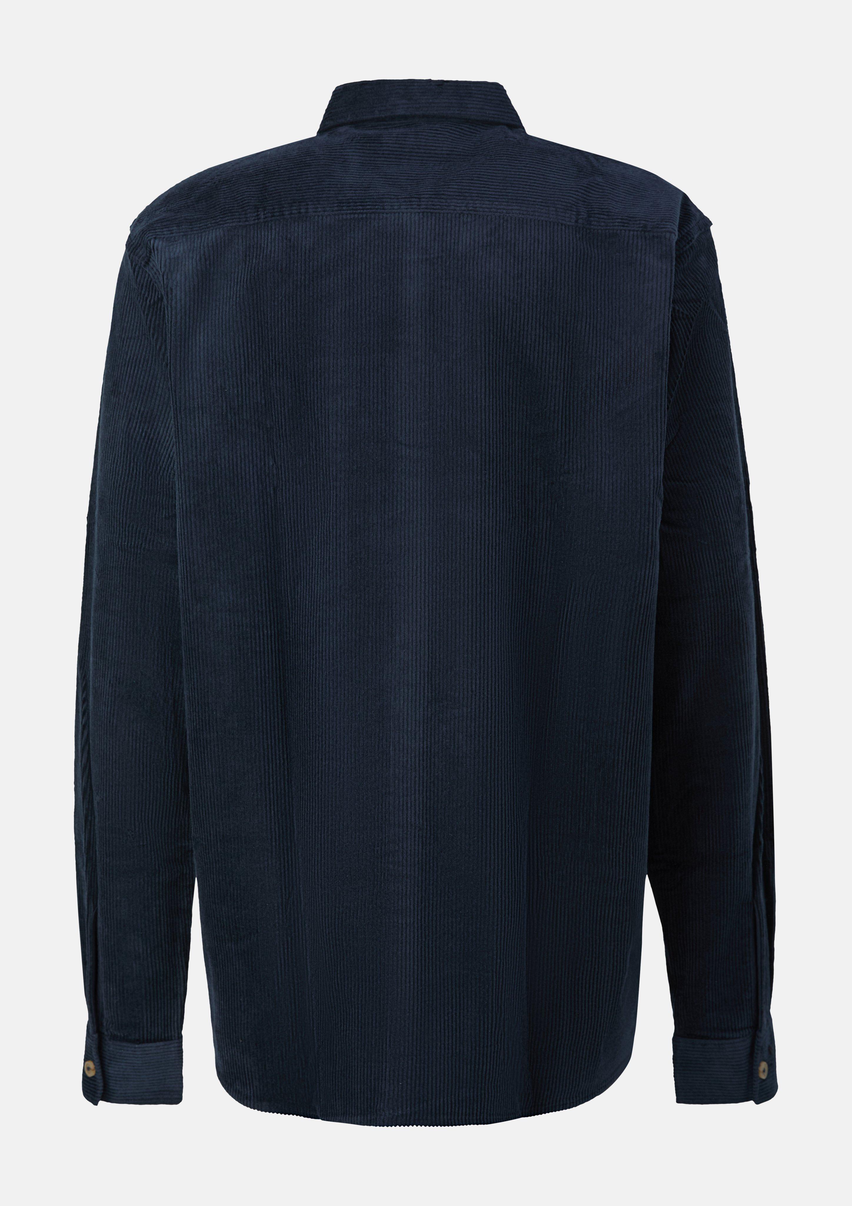 Hommes Surchemise décontractée en velours côtelé et coton stretch en bleu de s.Oliver Men Tall Sizes