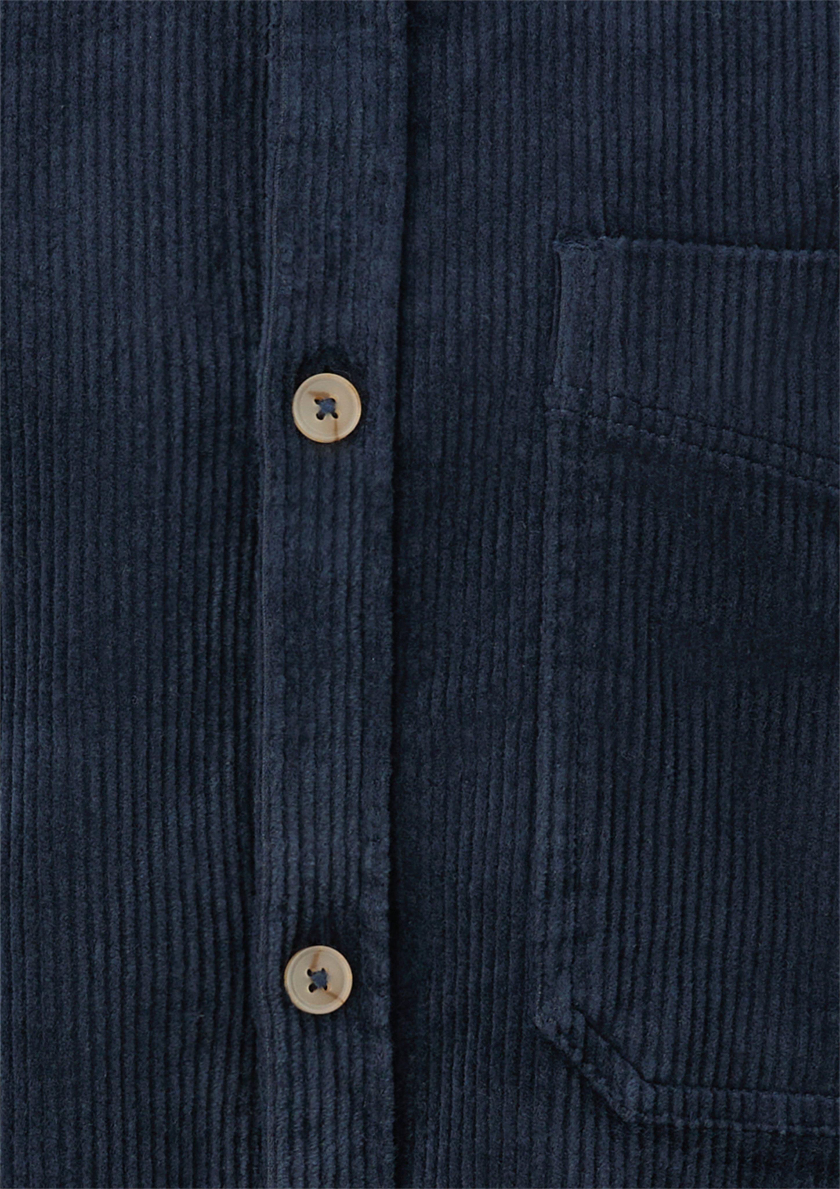 Hommes Surchemise décontractée en velours côtelé et coton stretch en bleu de s.Oliver Men Tall Sizes
