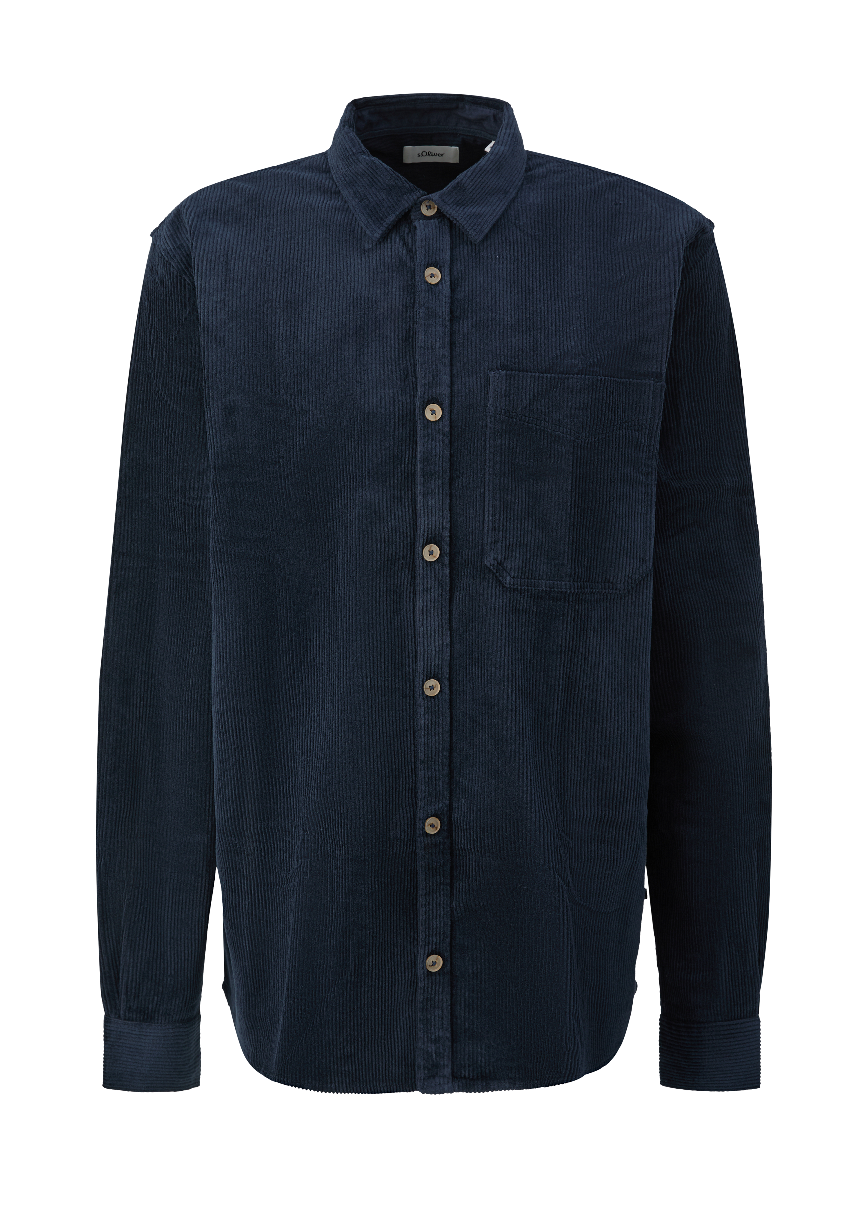 Casual overhemd van stretchkatoen met corduroy-look