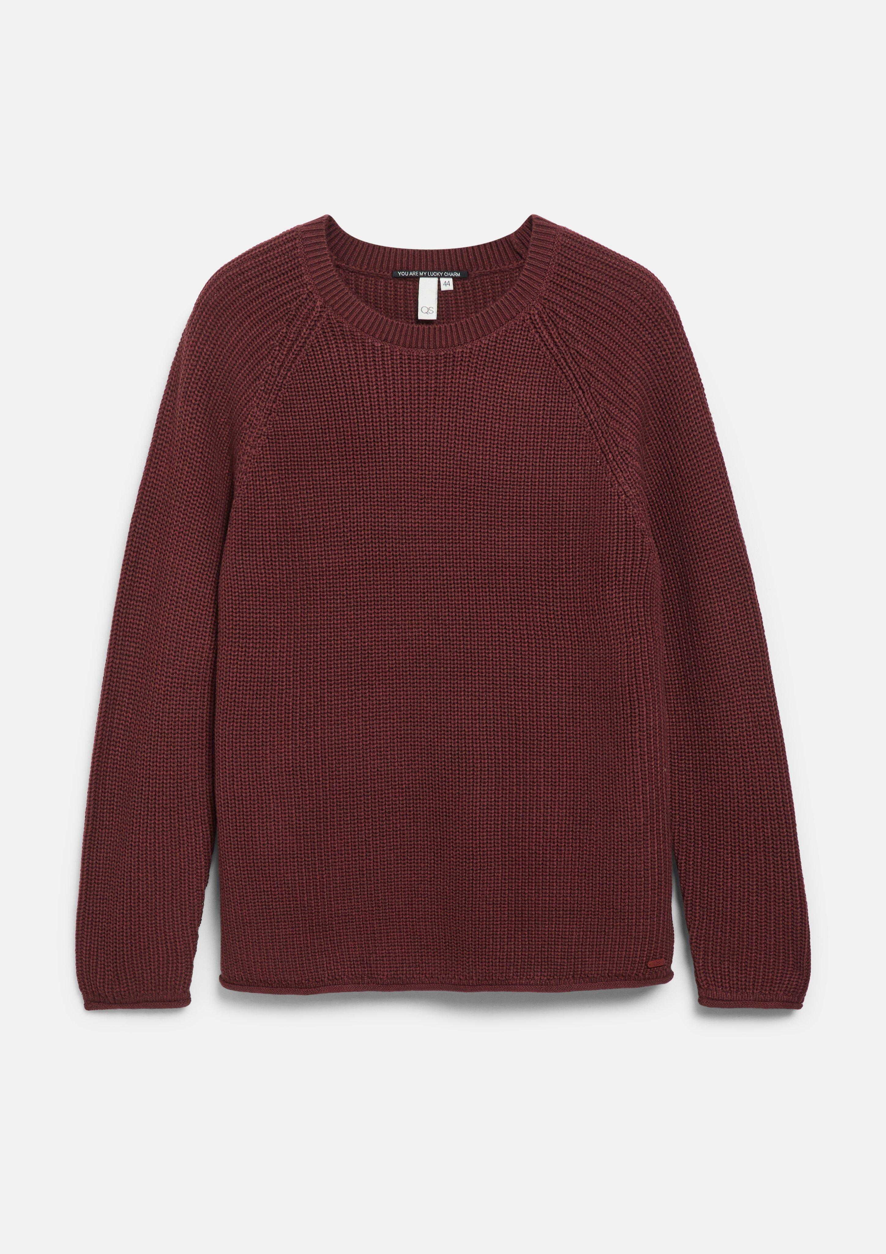 Damen Strickpullover in bordeaux von QS CURVE