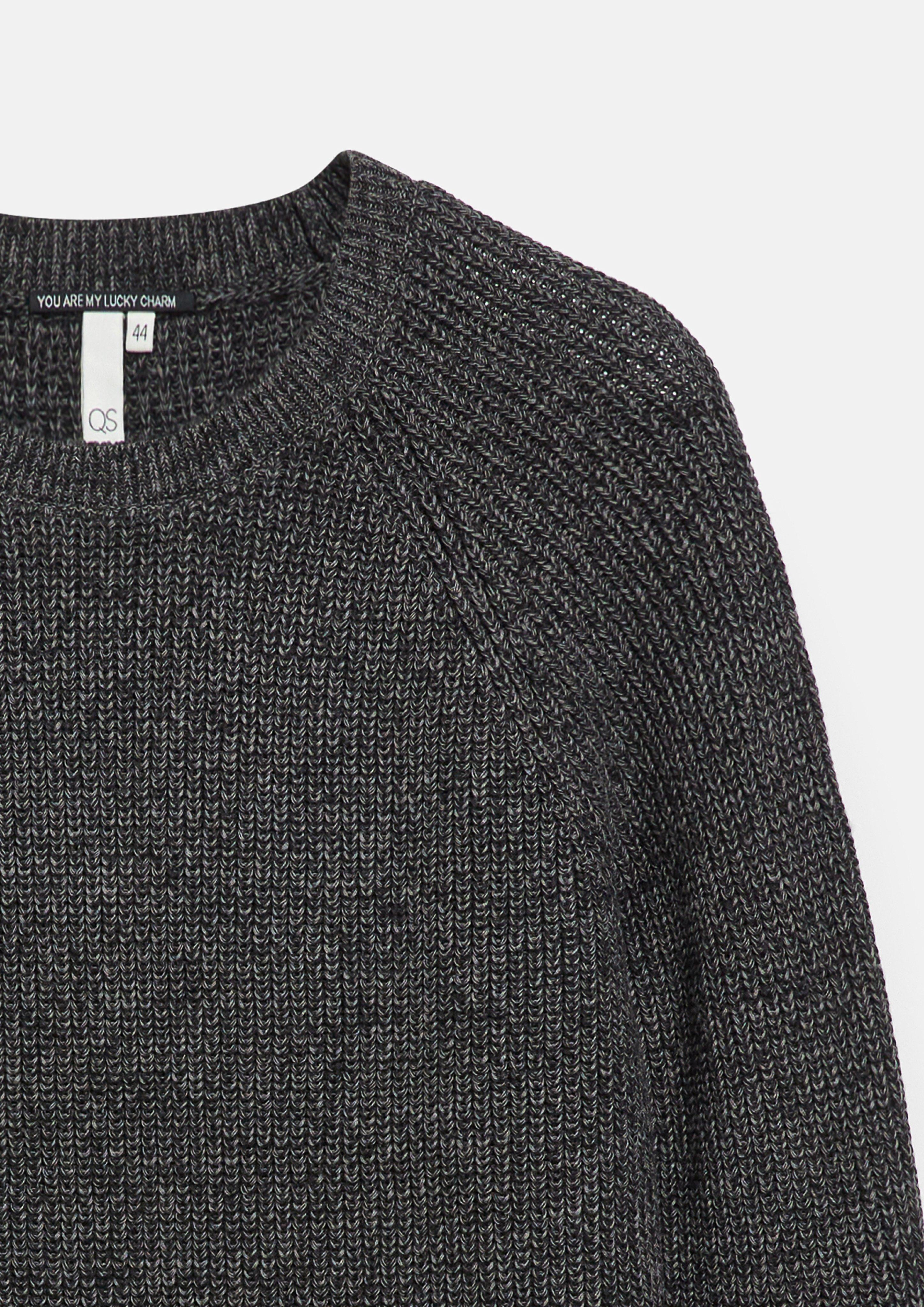 Damen Strickpullover in grau von QS CURVE