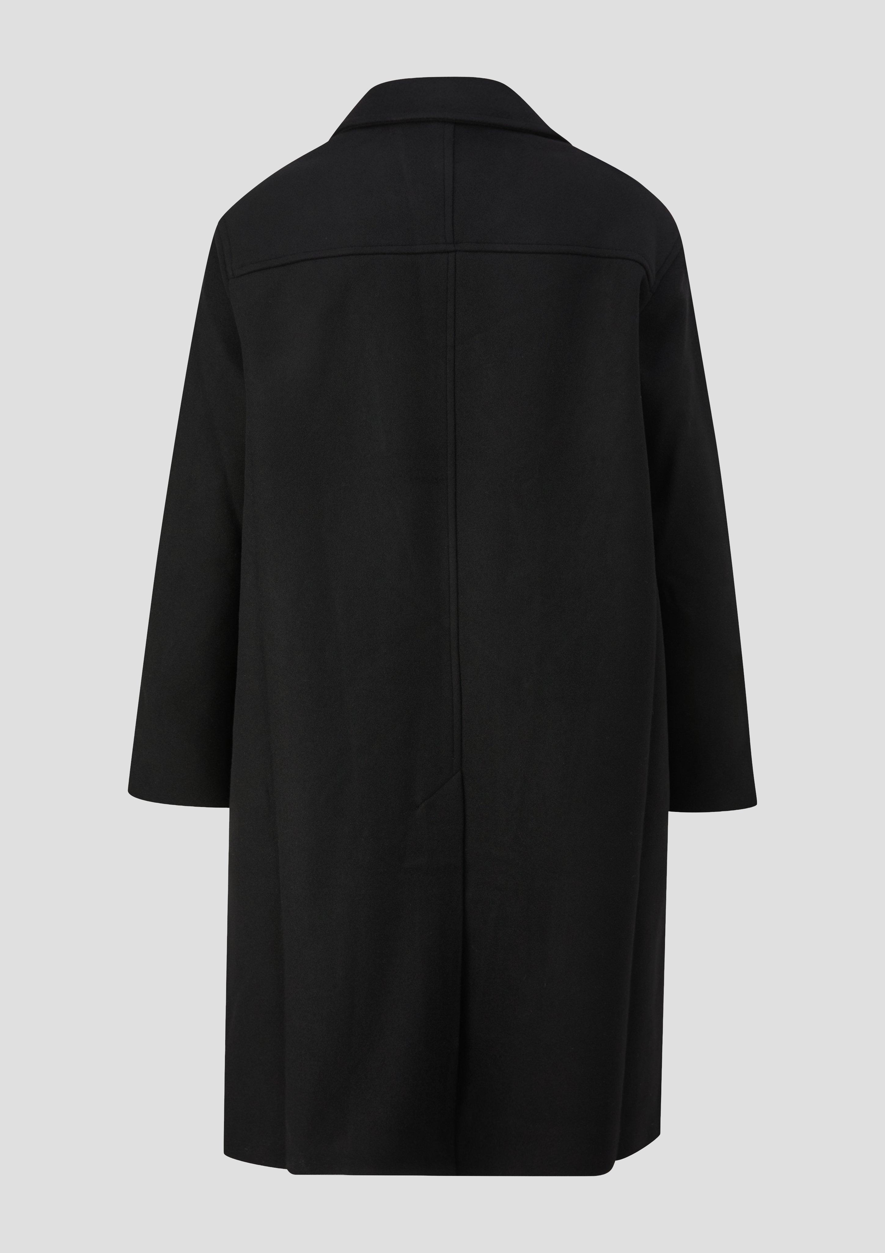 Women Outdoor coat in black by QS CURVE