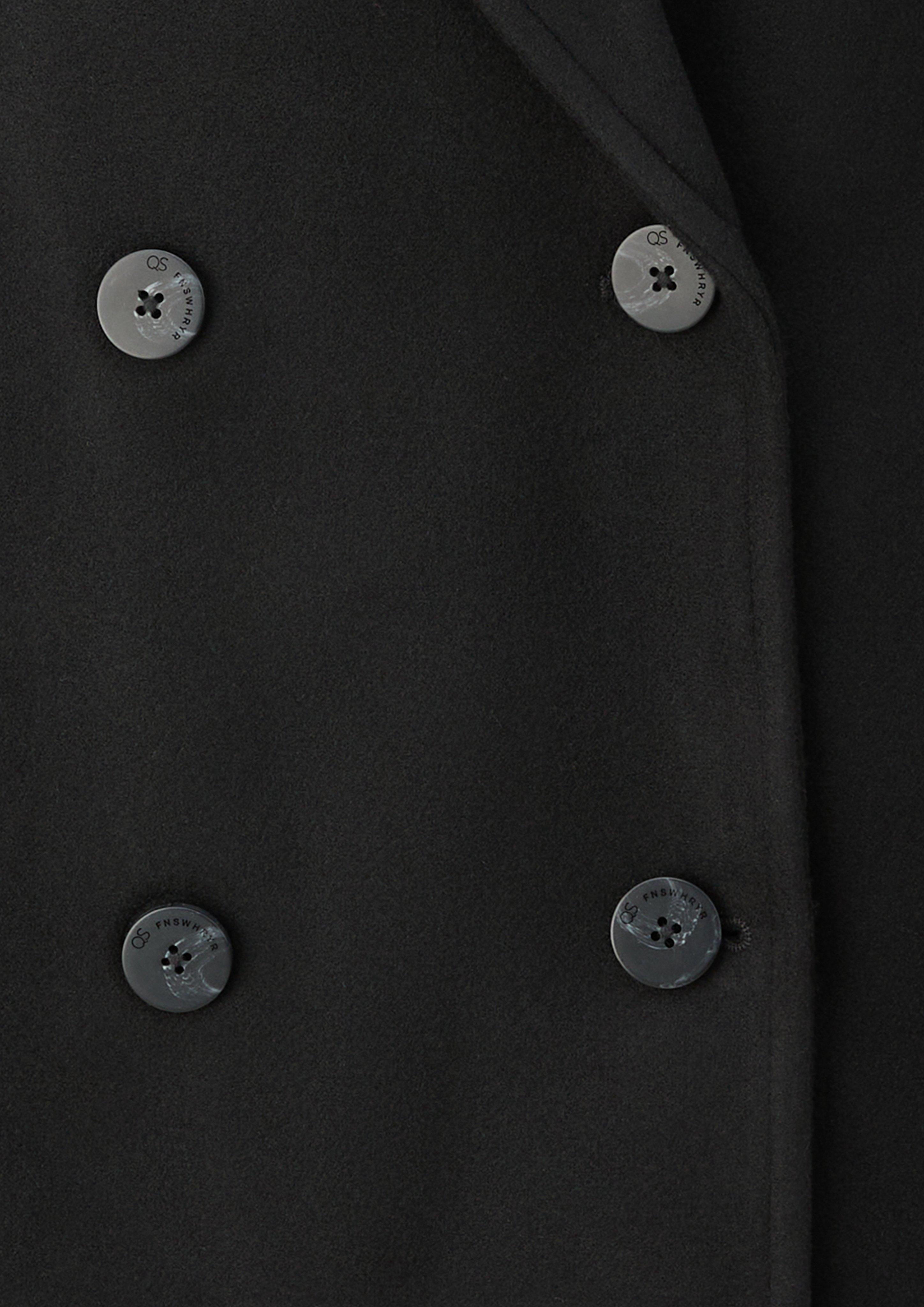 Women Outdoor coat in black by QS CURVE
