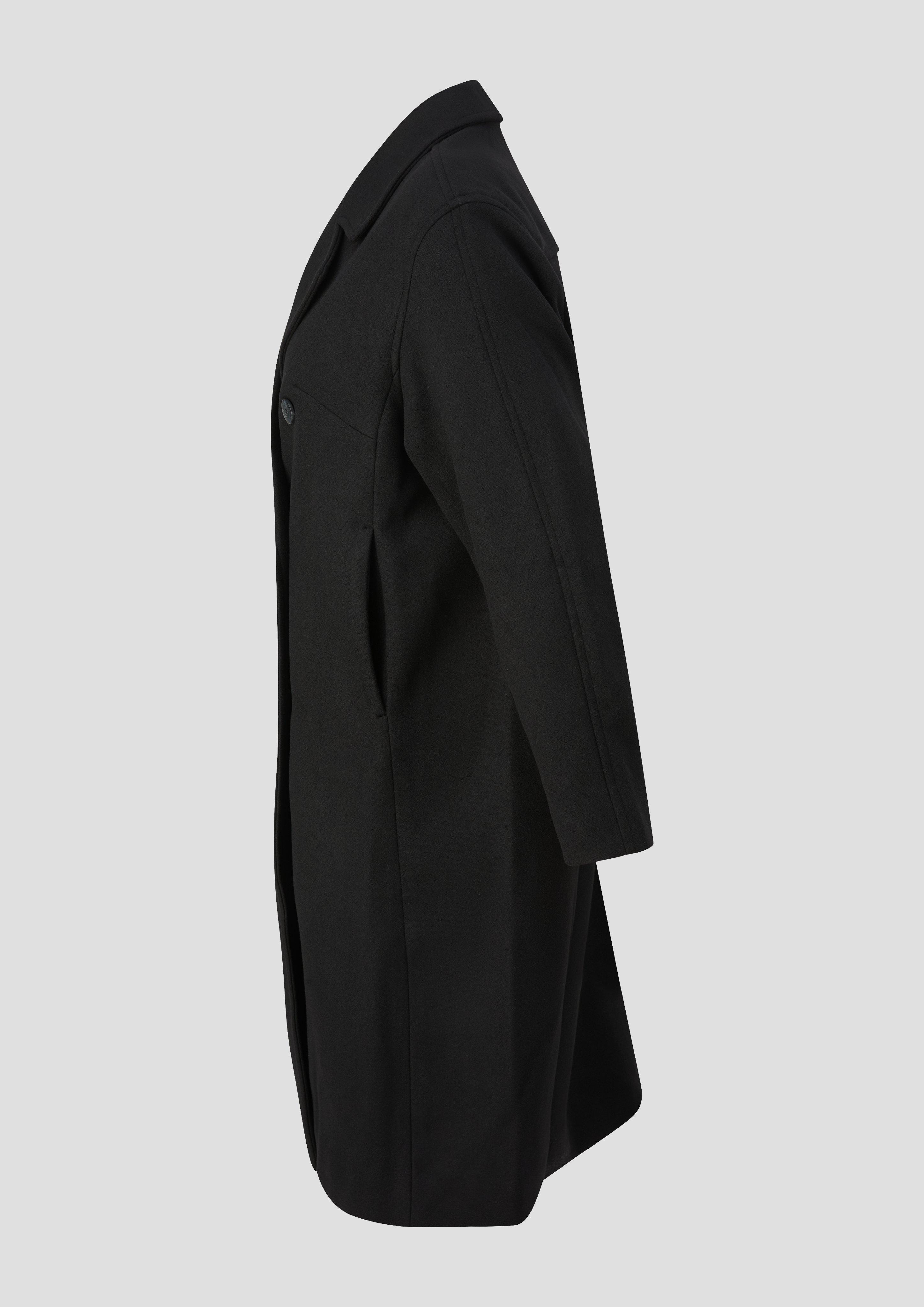 Women Outdoor coat in black by QS CURVE