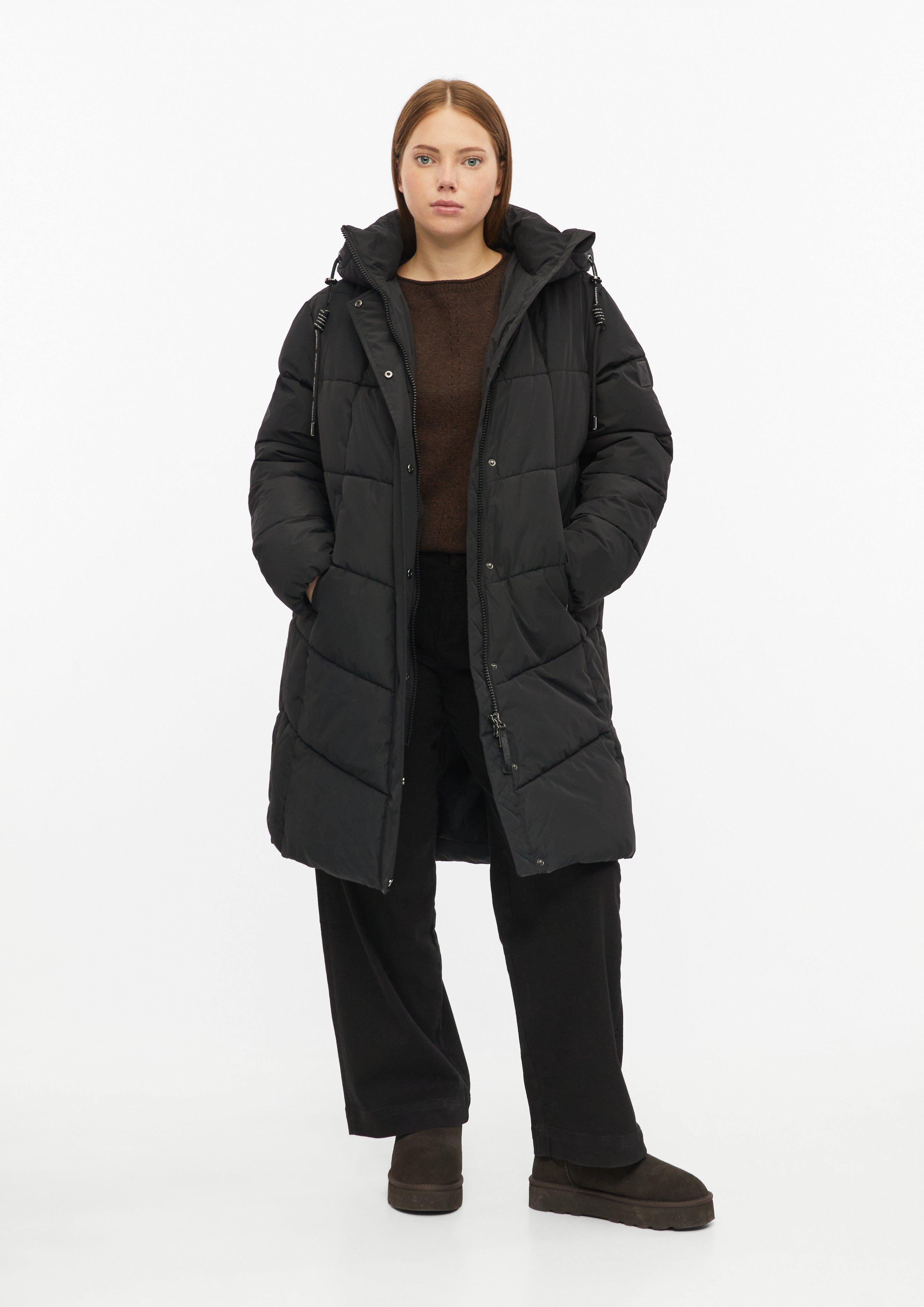 Women Outdoor coat in black by QS CURVE