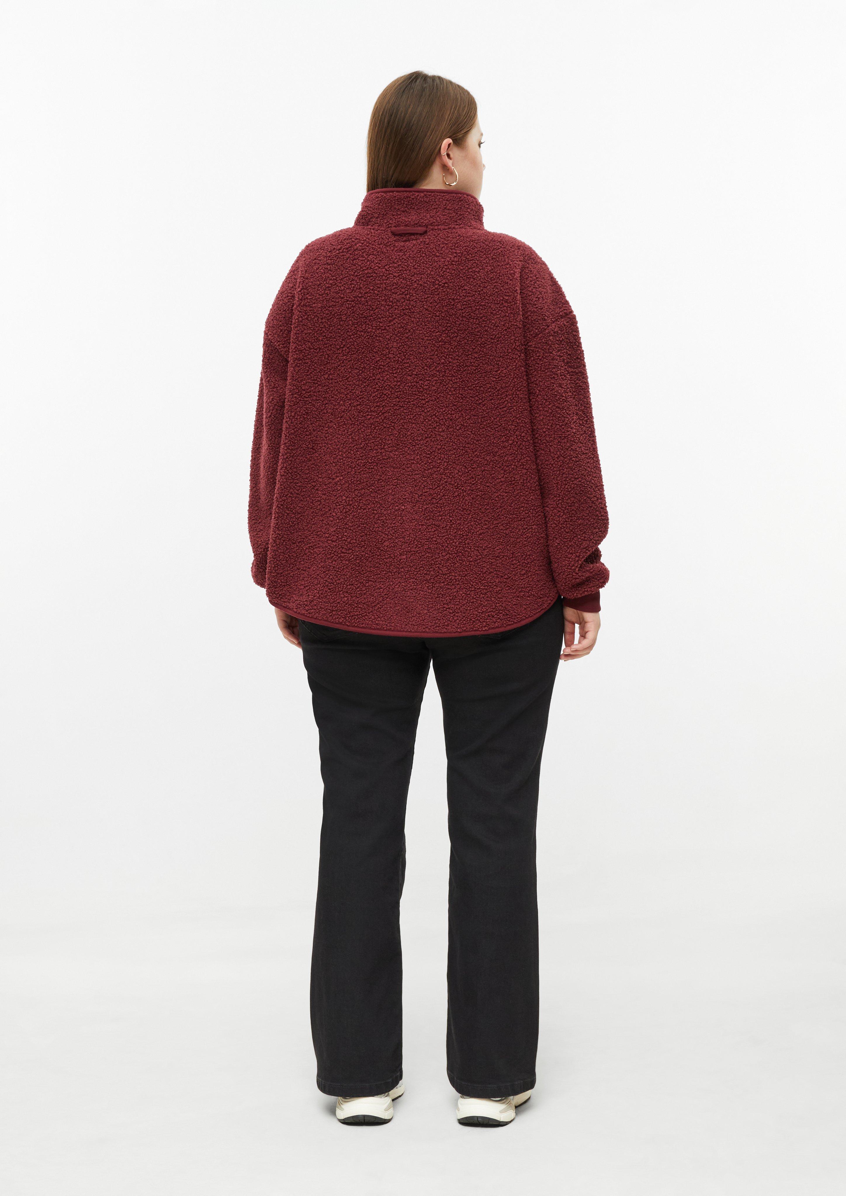 Damen Teddyjacke mit Stehkragen in rot von QS CURVE