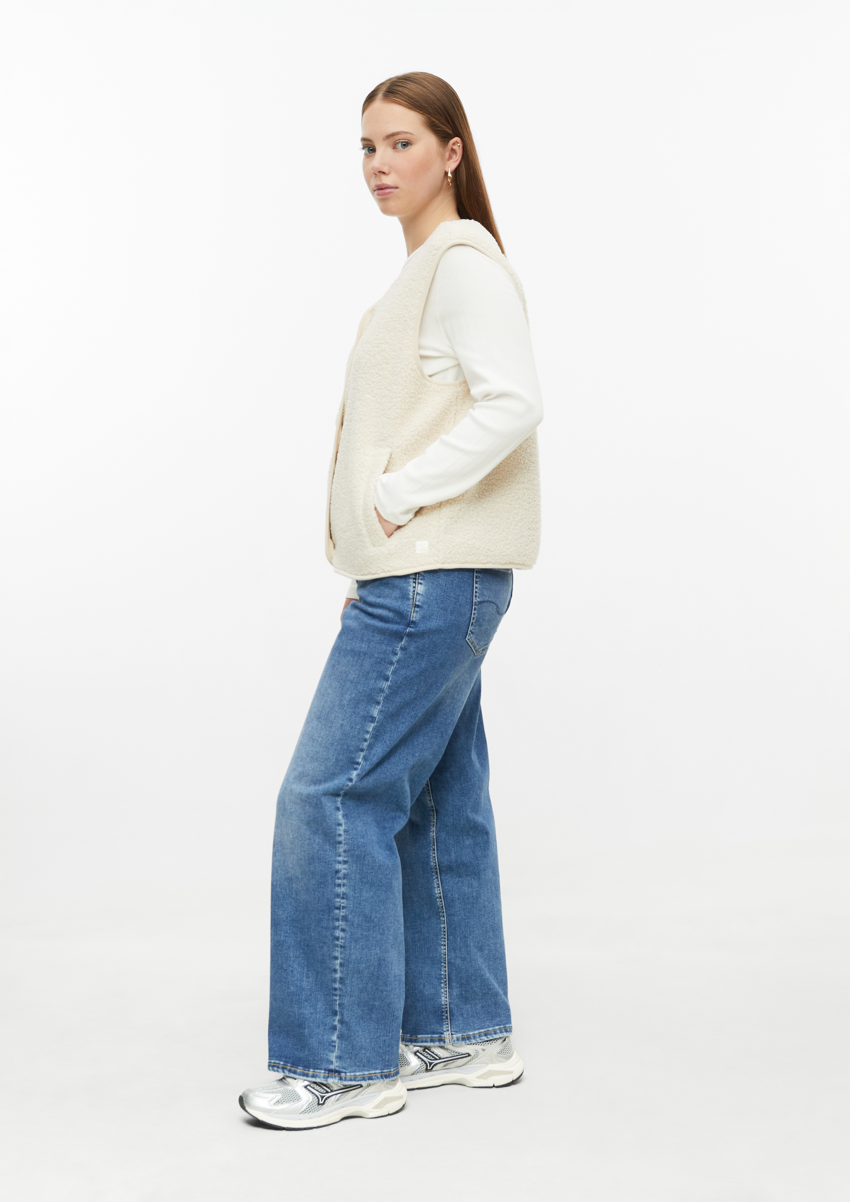 Femmes Gilet d'intérieur en beige de QS CURVE