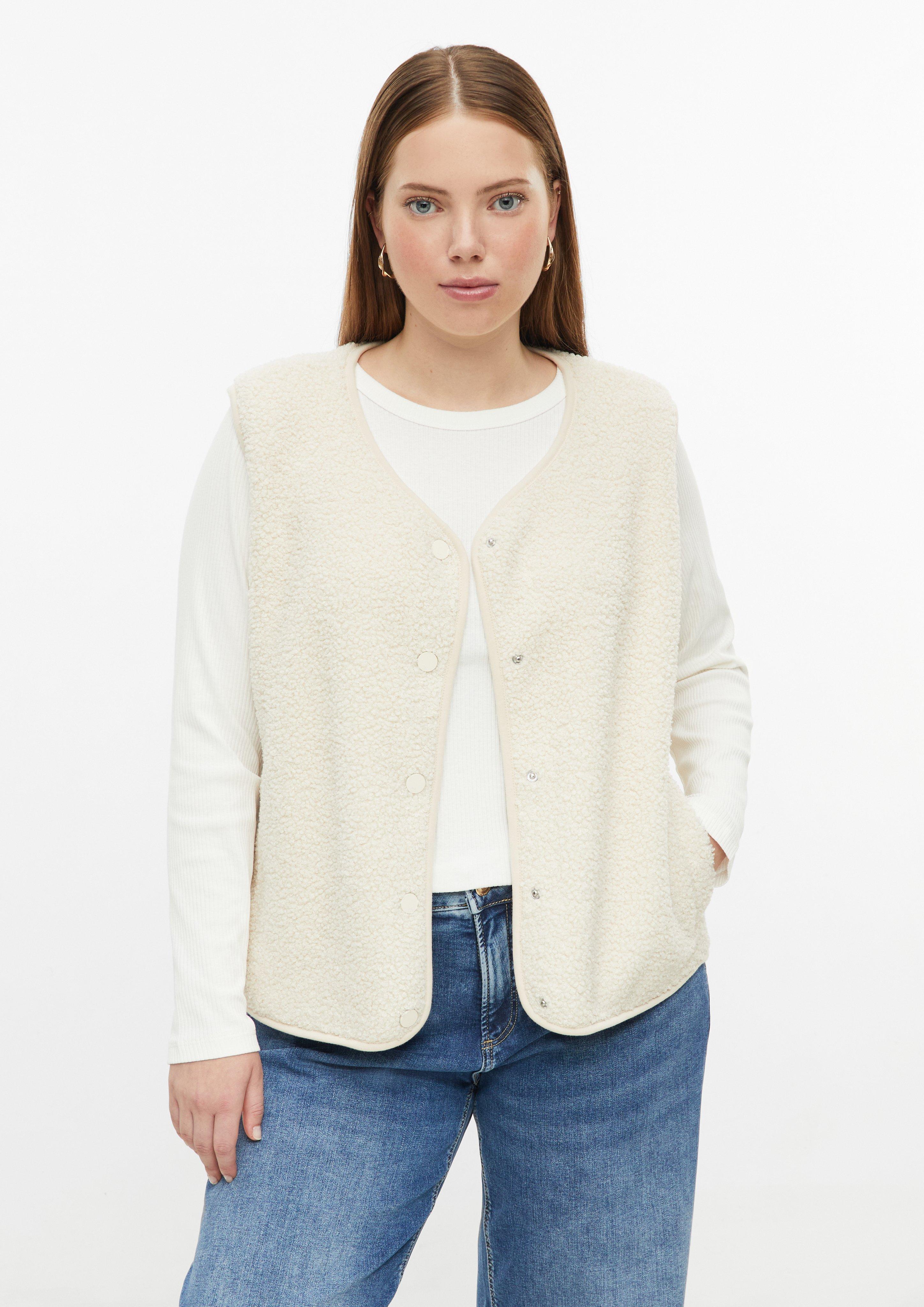 Femmes Gilet d'intérieur en beige de QS CURVE