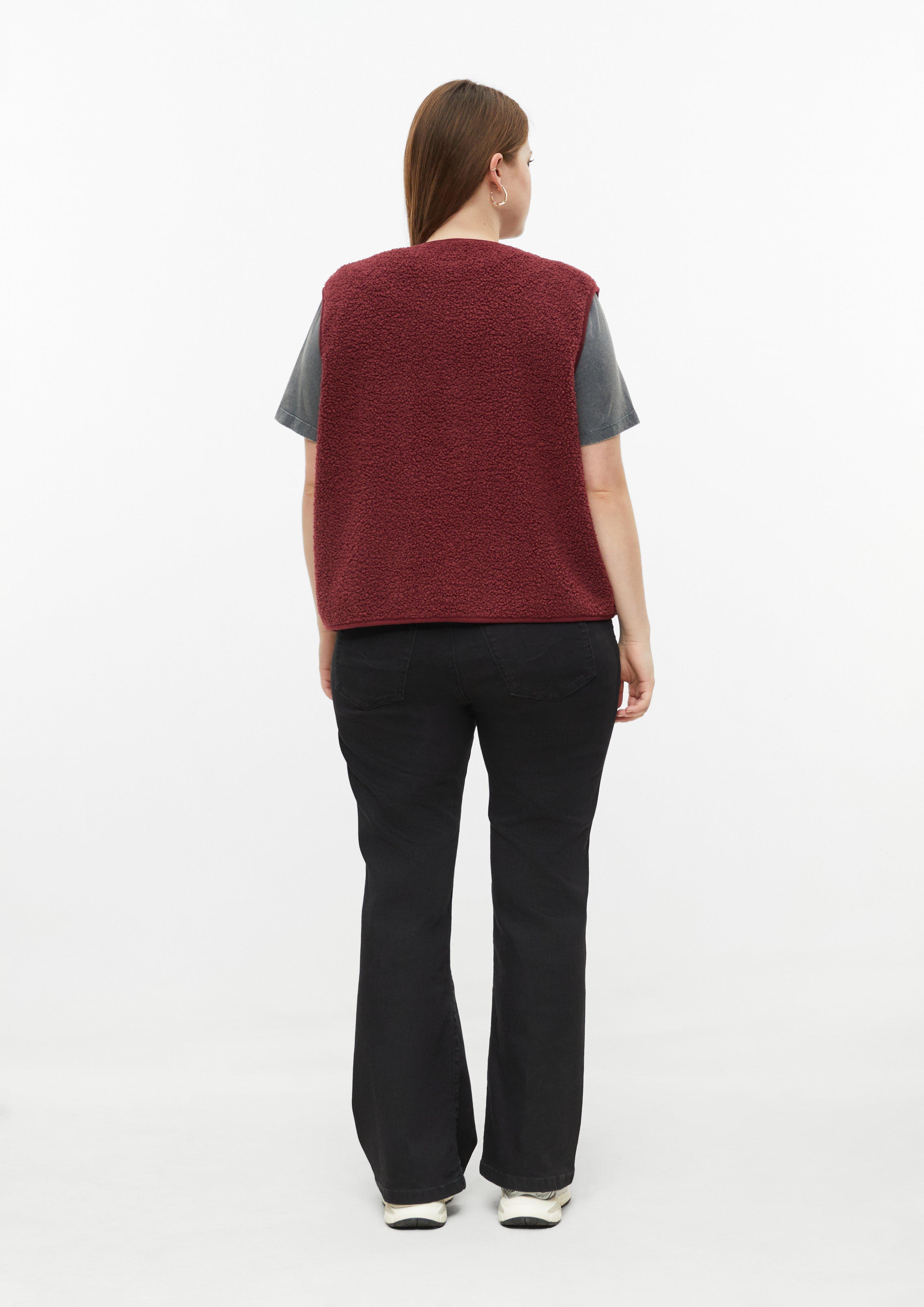 Femmes Gilet d'intérieur en rouge de QS CURVE