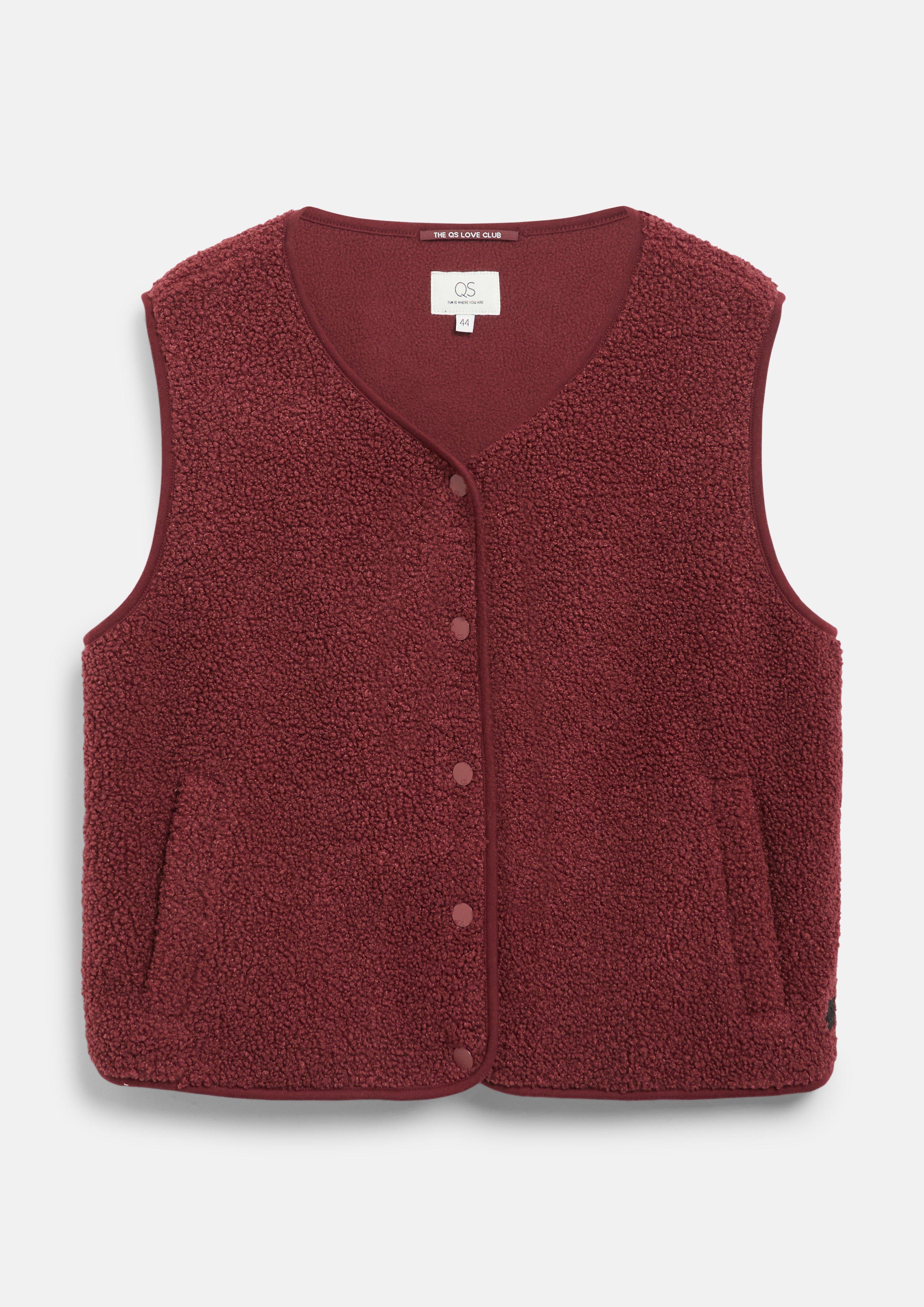 Femmes Gilet d'intérieur en rouge de QS CURVE