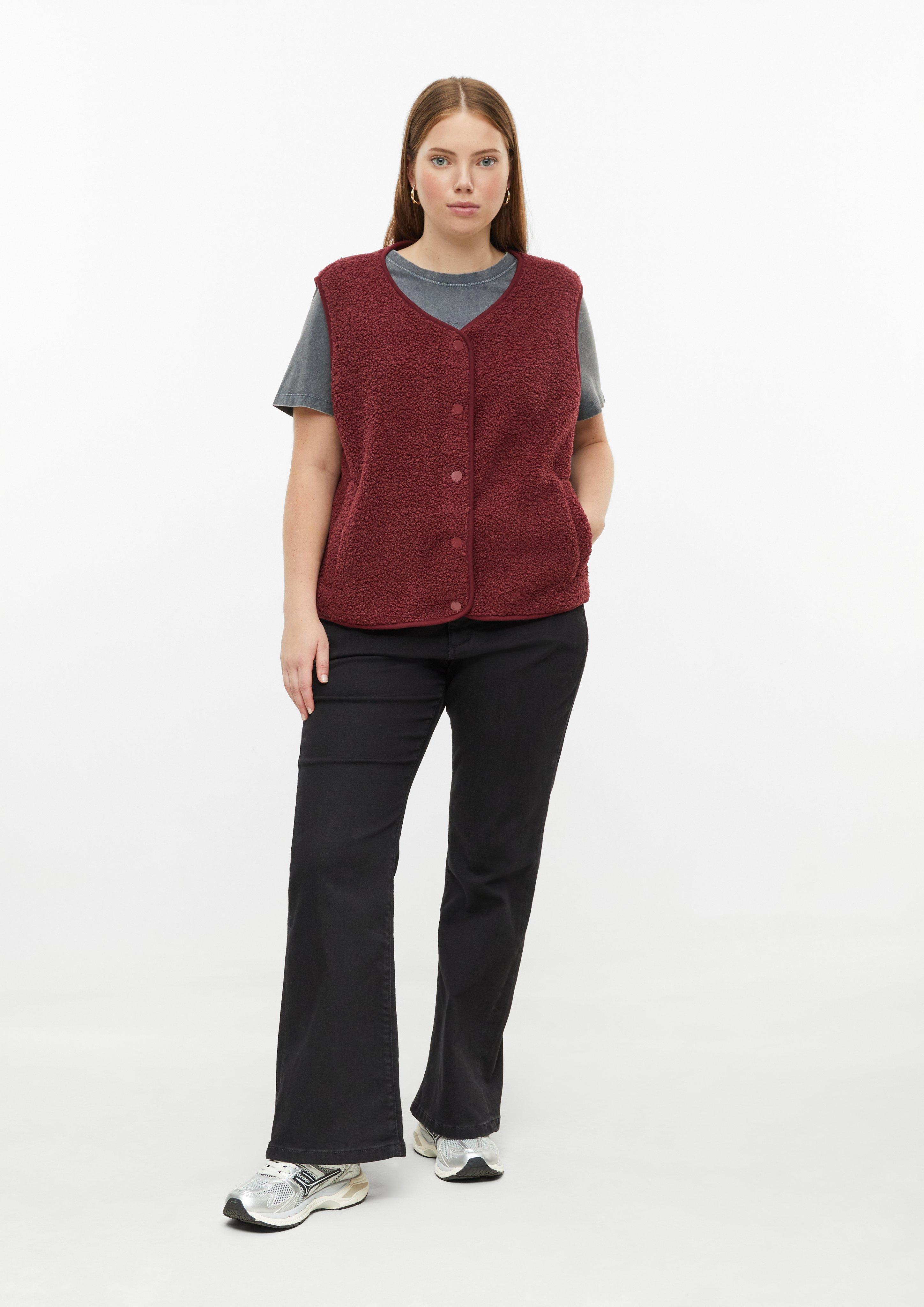 Femmes Gilet d'intérieur en rouge de QS CURVE