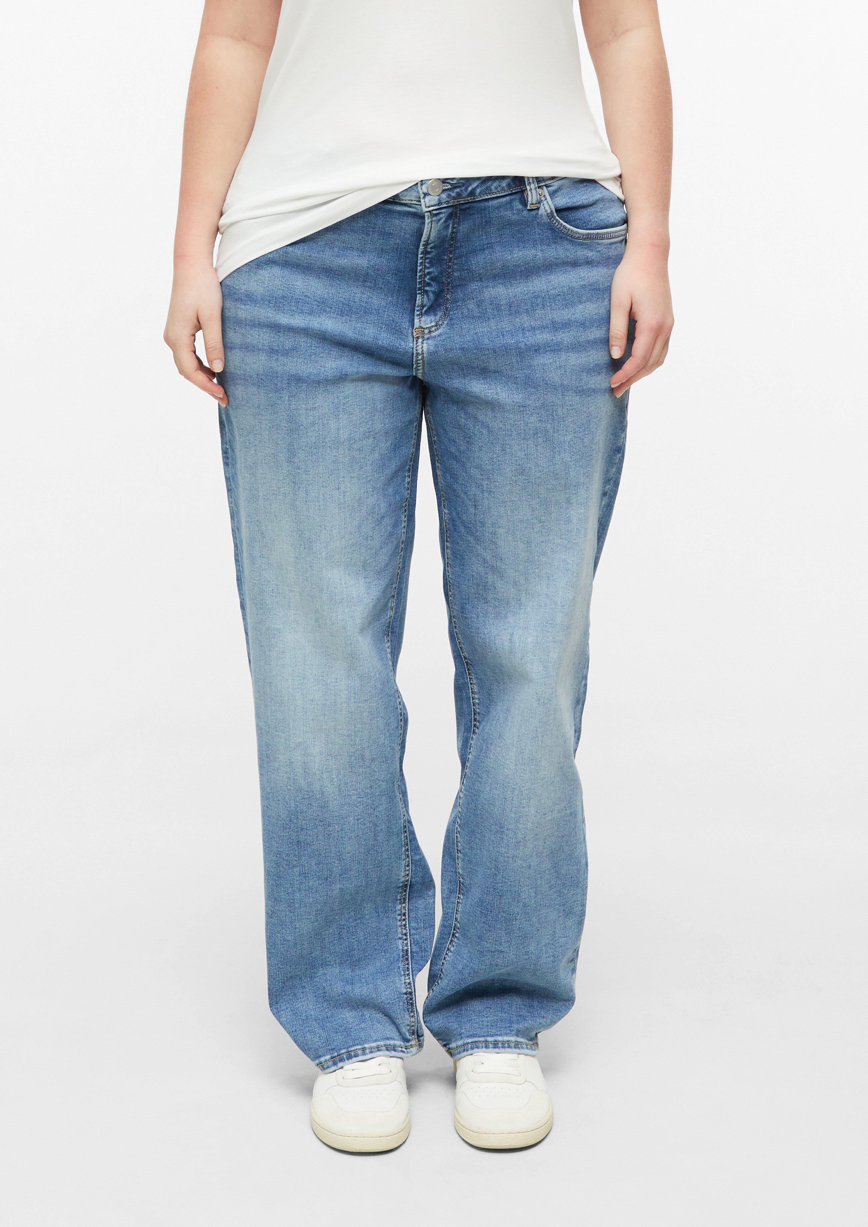 Dames Jeans broek in blauw van QS CURVE