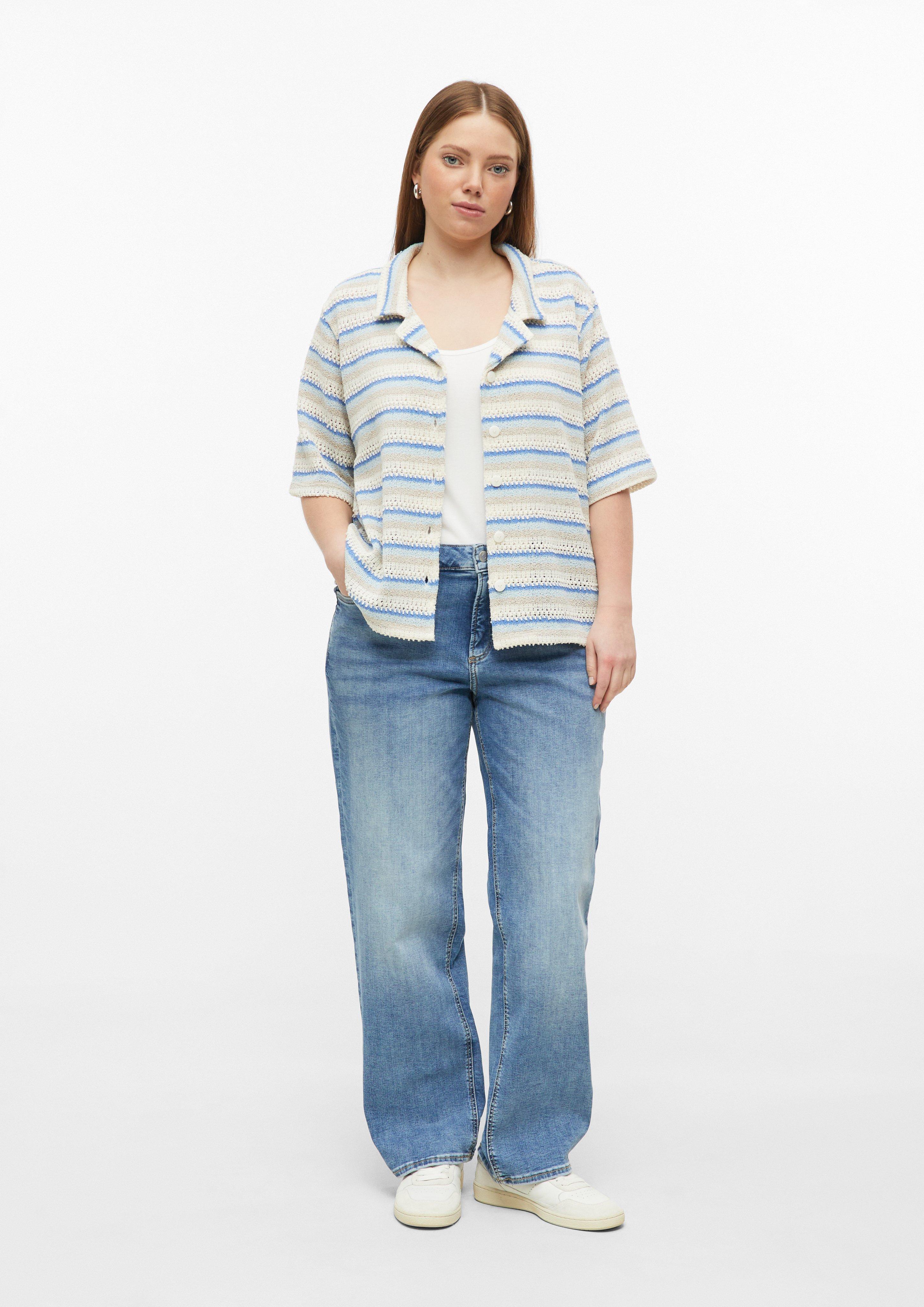 Dames Jeans broek in blauw van QS CURVE