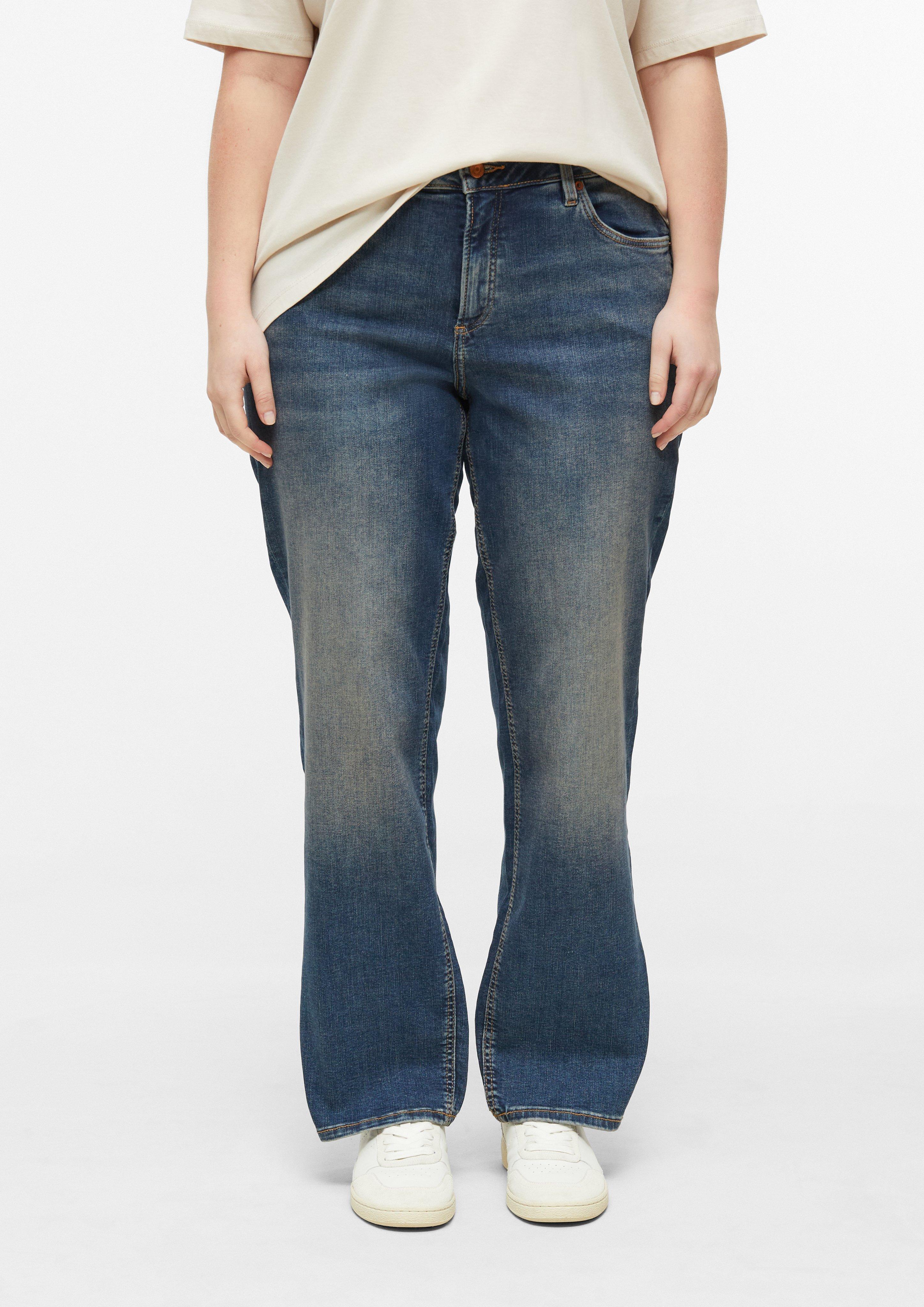 Dames Jeans broek in blauw van QS CURVE