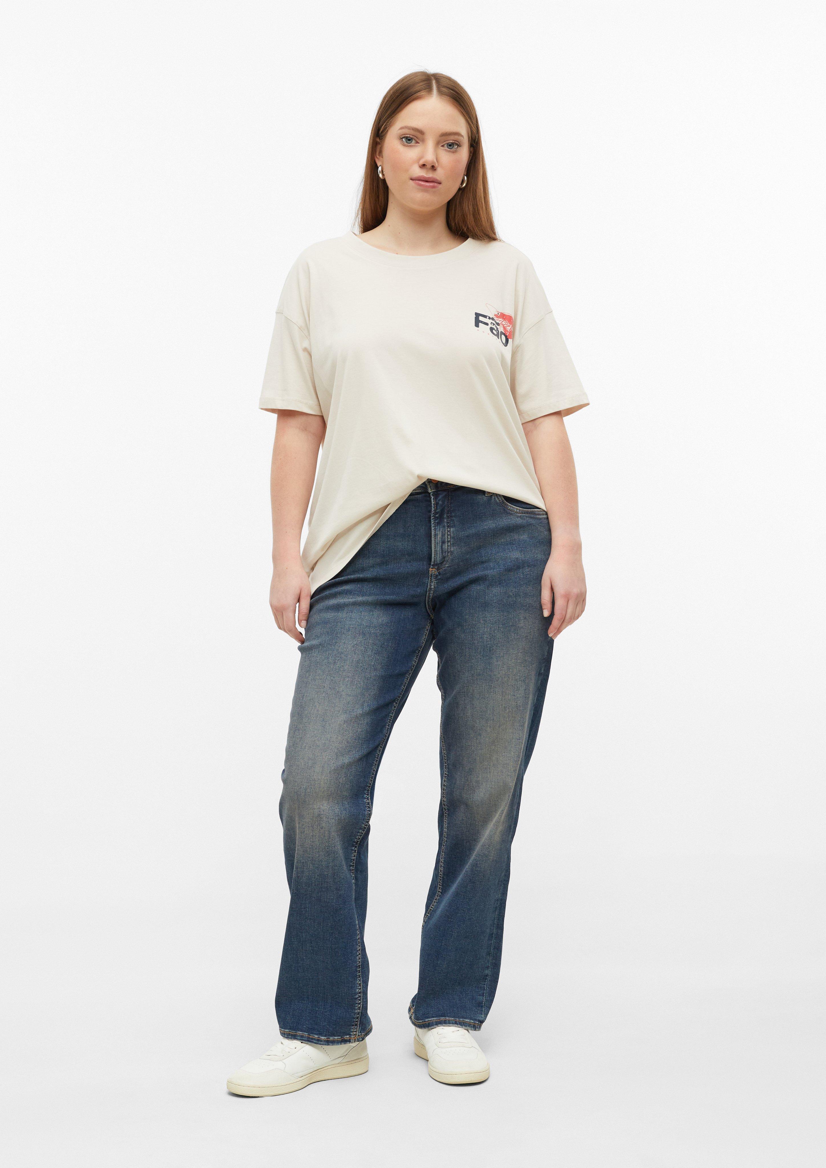 Dames Jeans met rechte pijpen / middelhoge taille / rechte pijpen in  van QS CURVE